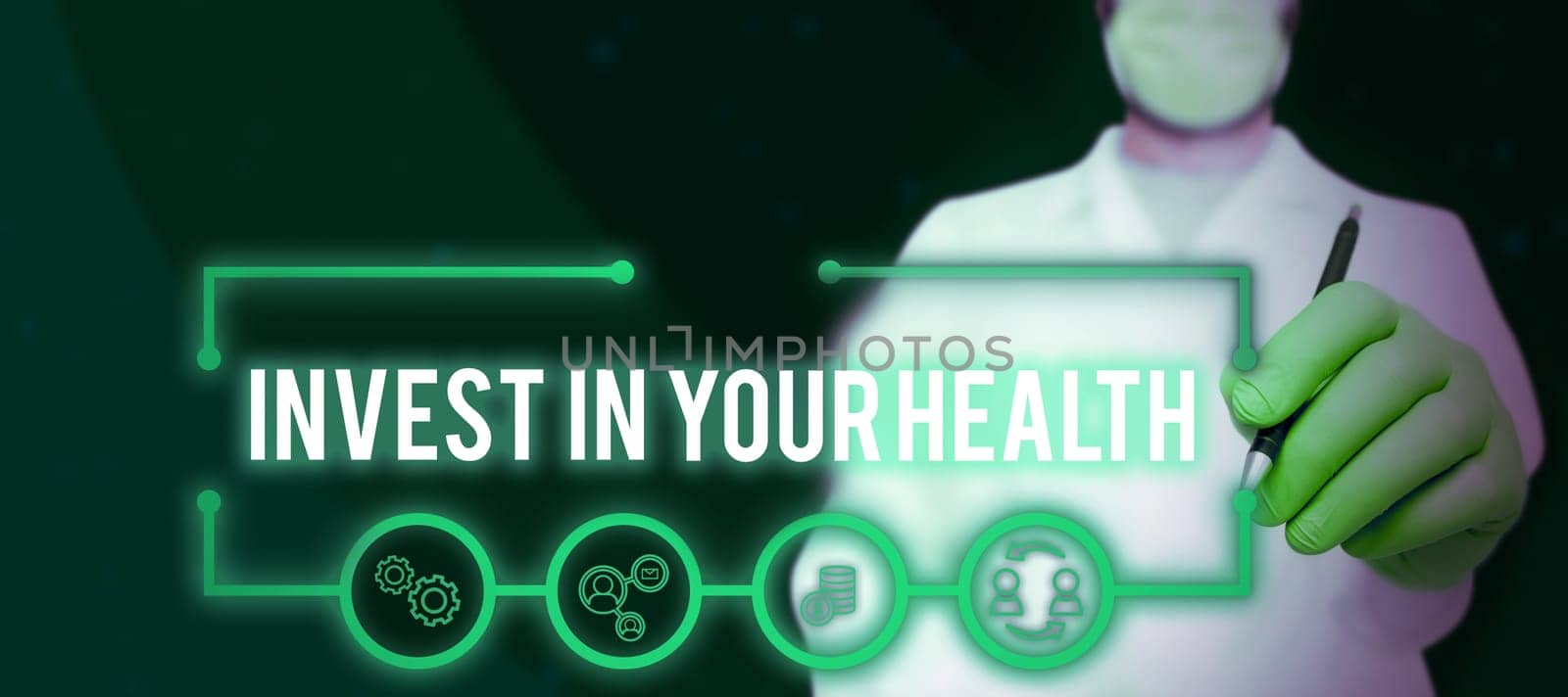 Inspiration showing sign Invest In Your Health, Concept meaning Live a Healthy Lifestyle Quality Food for Wellness