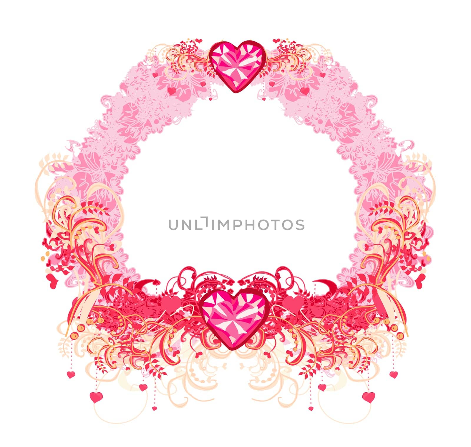 Stylish frame card - valentine, wedding, anniversary invitation, flyer, brochure.