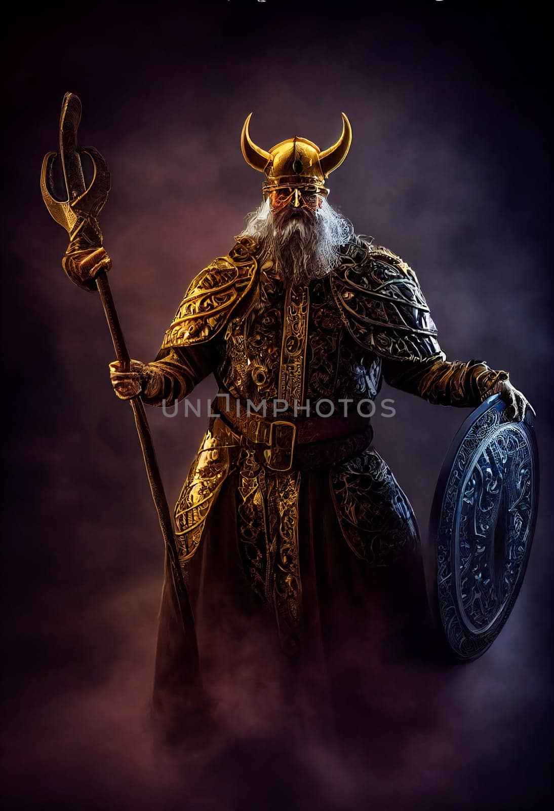 viking warrior king.  Generative AI .