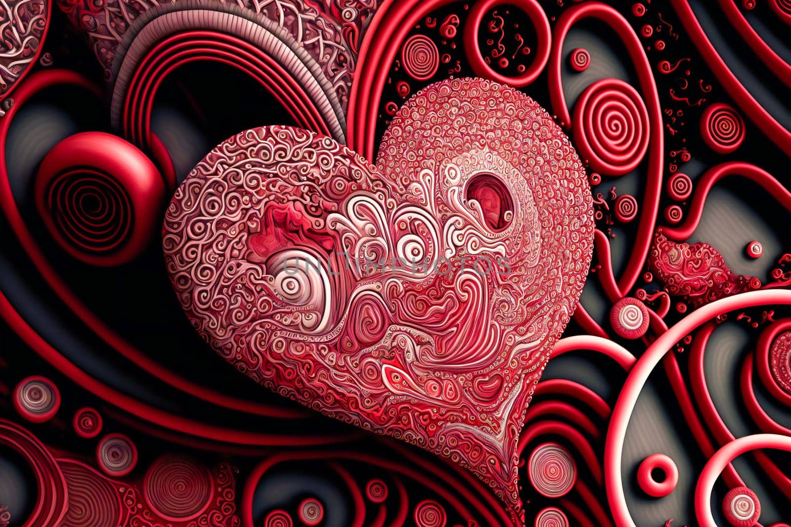 Valentines Day Background.  Heart.  Image created with Generative AI technology.