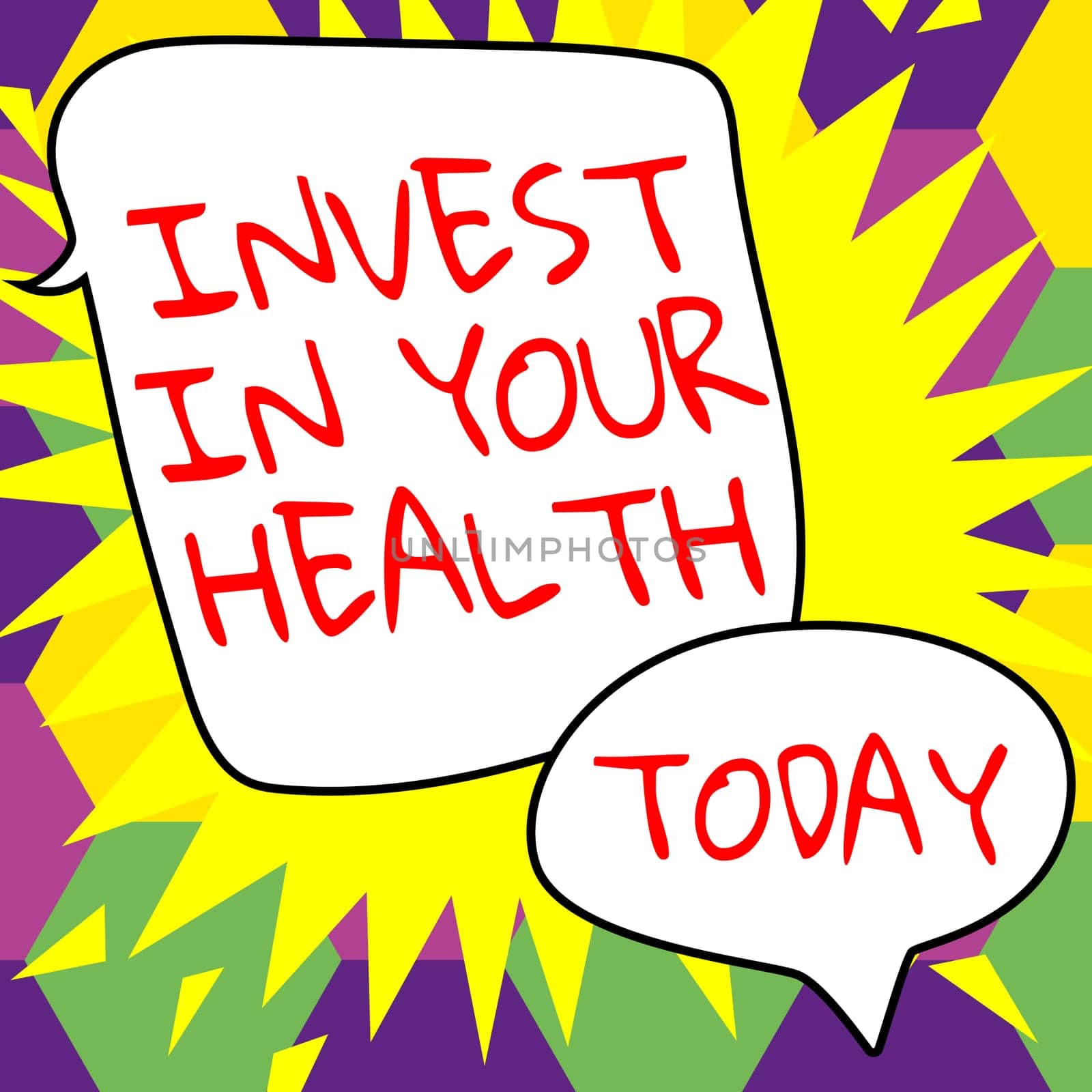 Text caption presenting Invest In Your Health, Word Written on Live a Healthy Lifestyle Quality Food for Wellness