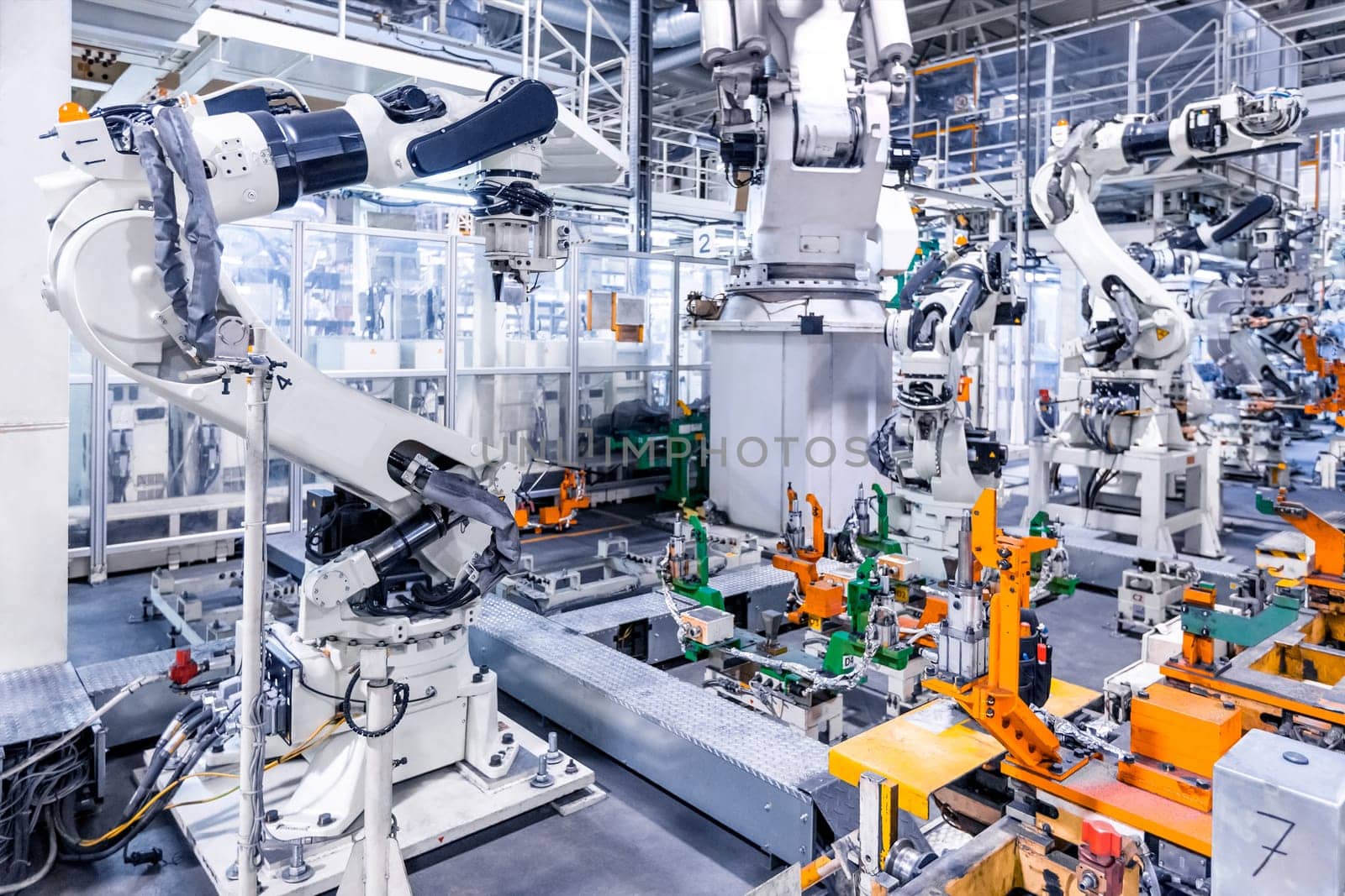 robots in a car factory