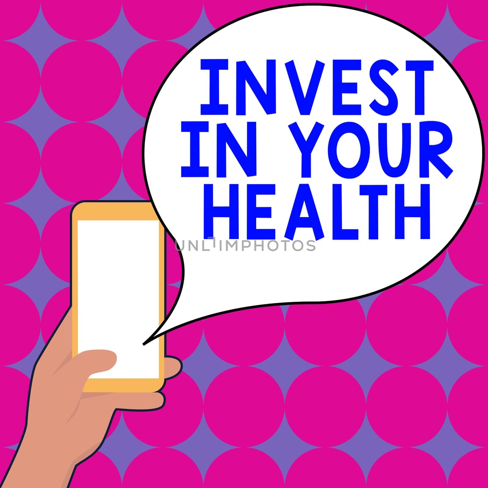 Text sign showing Invest In Your Health, Concept meaning Live a Healthy Lifestyle Quality Food for Wellness