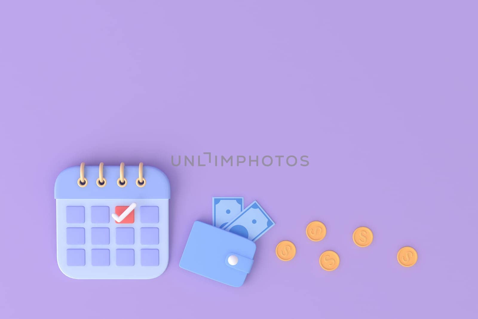 Tax Day Reminder Concept. 3d illustration submit tax by online concept, online tax payment and report. Business income.
