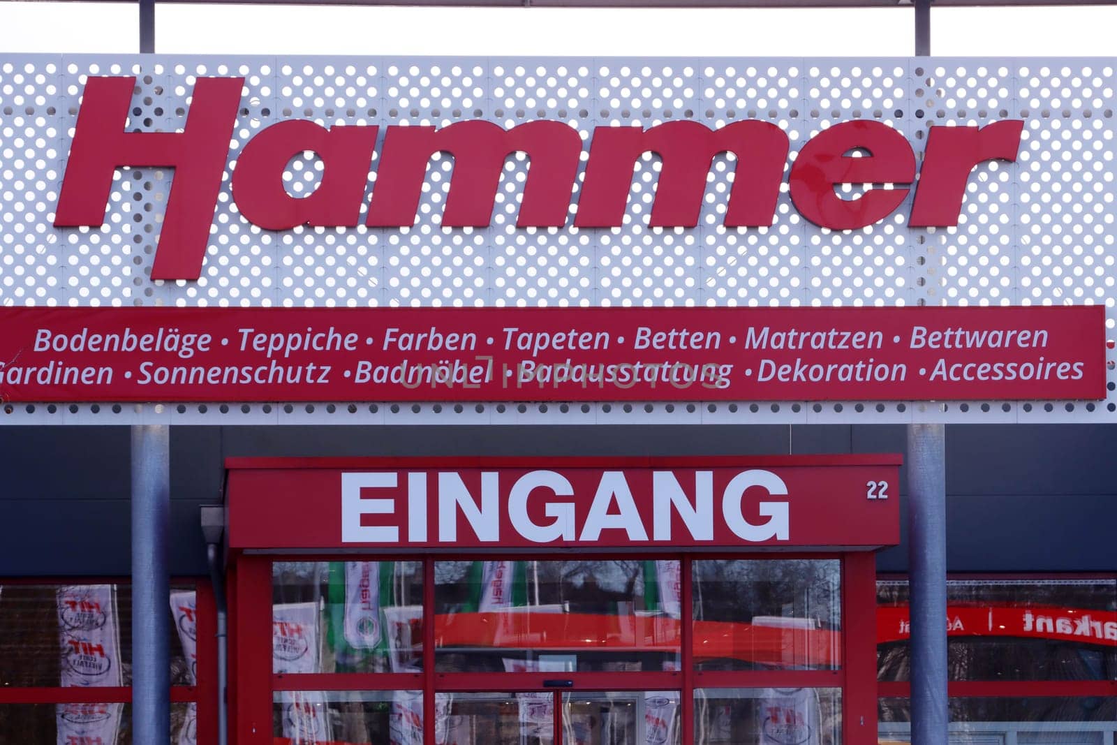 Filiale der Hammer Fachmarktkette in Euskirchen, Nordrhein-Westfalen, Deutschland