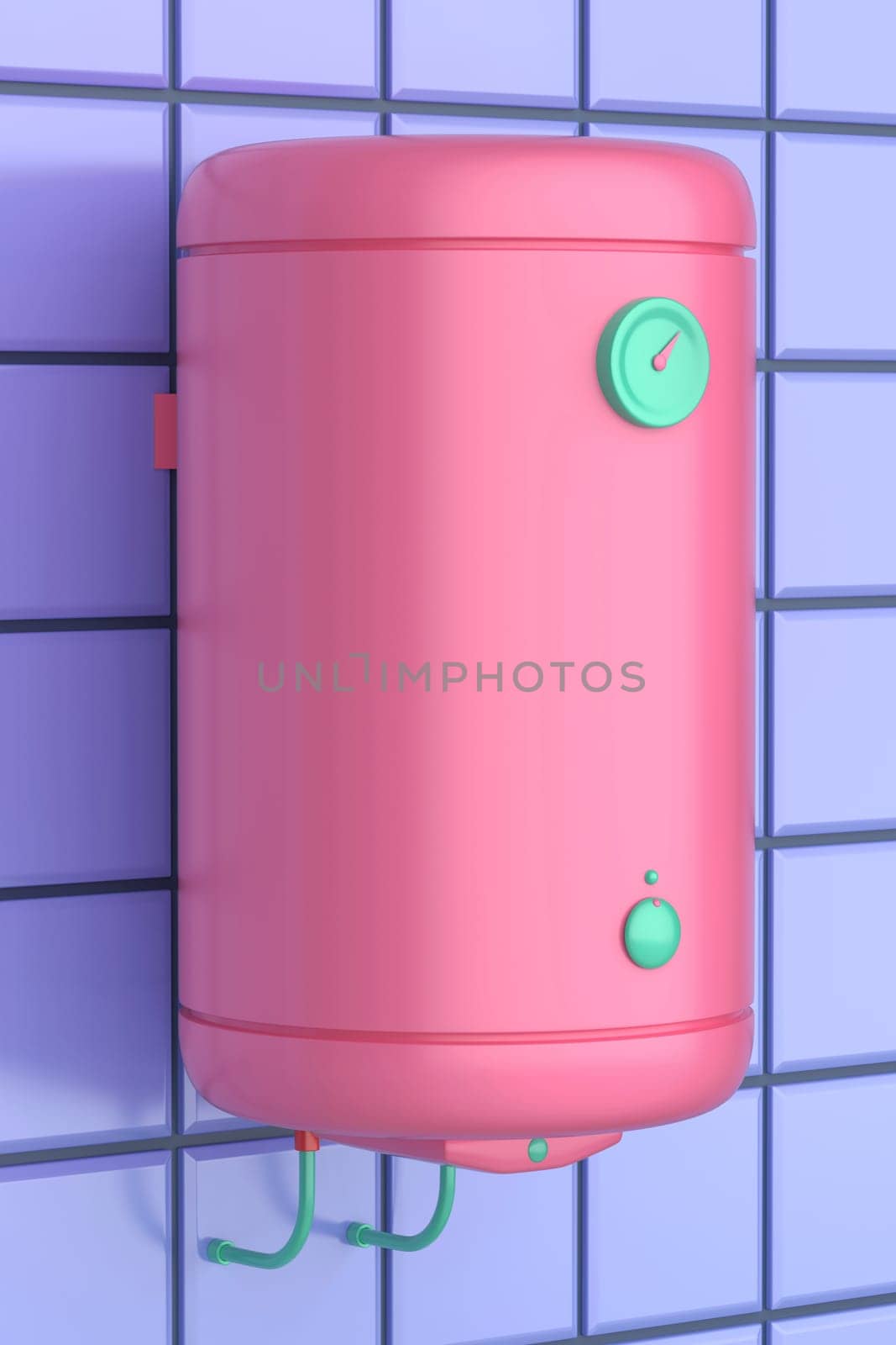 Simple electric water heater in the bathroom