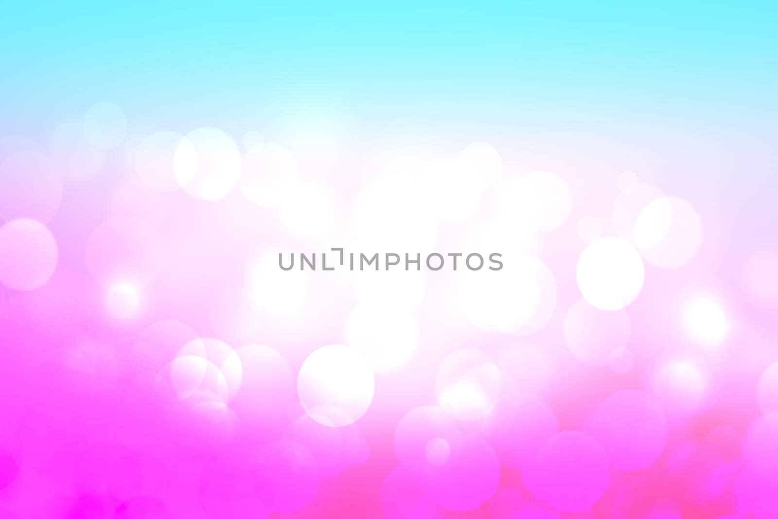 Abstract bright spring or summer landscape texture with natural light pink bokeh lights and blue bright sunny sky. Autumn or summer background with copy space.