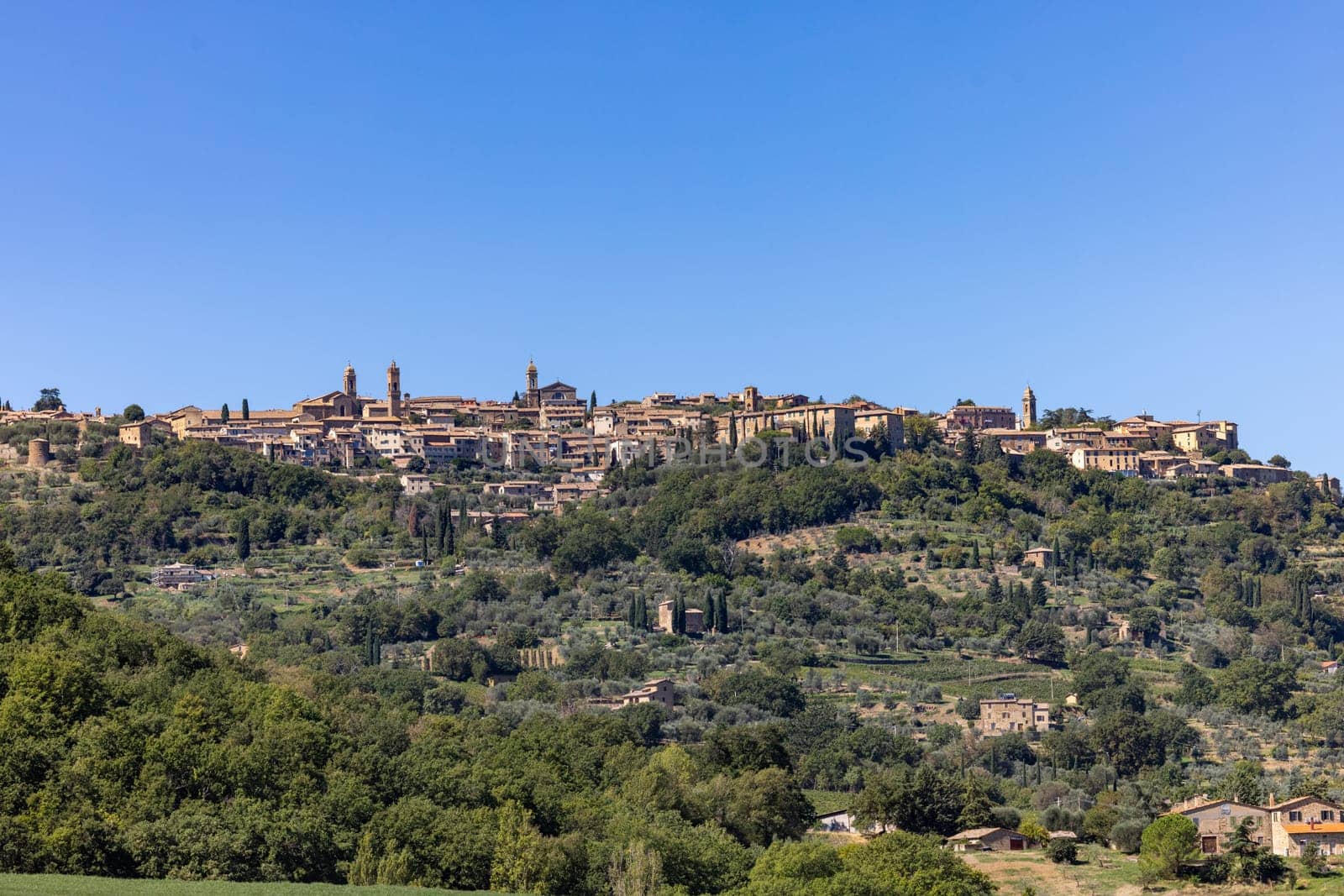 The rural landscape near Pienza in Tuscany. Italy