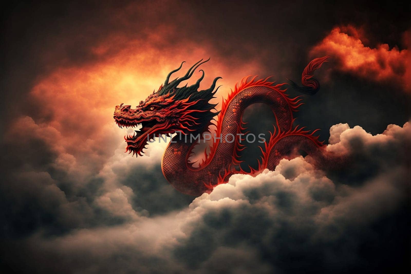 Flying dragon for Chinese New Year