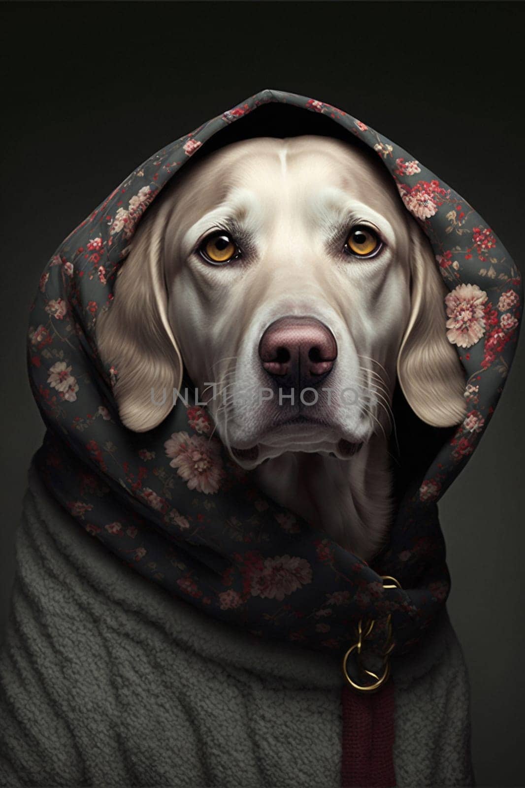 Beautifol dog with human clothes