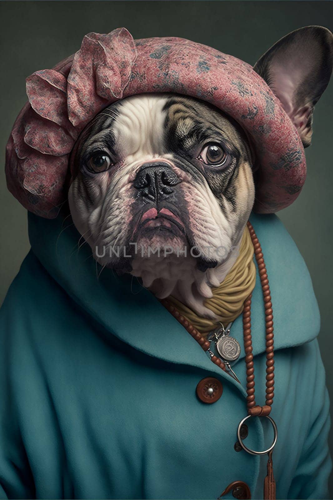 Beautifol dog with human clothes