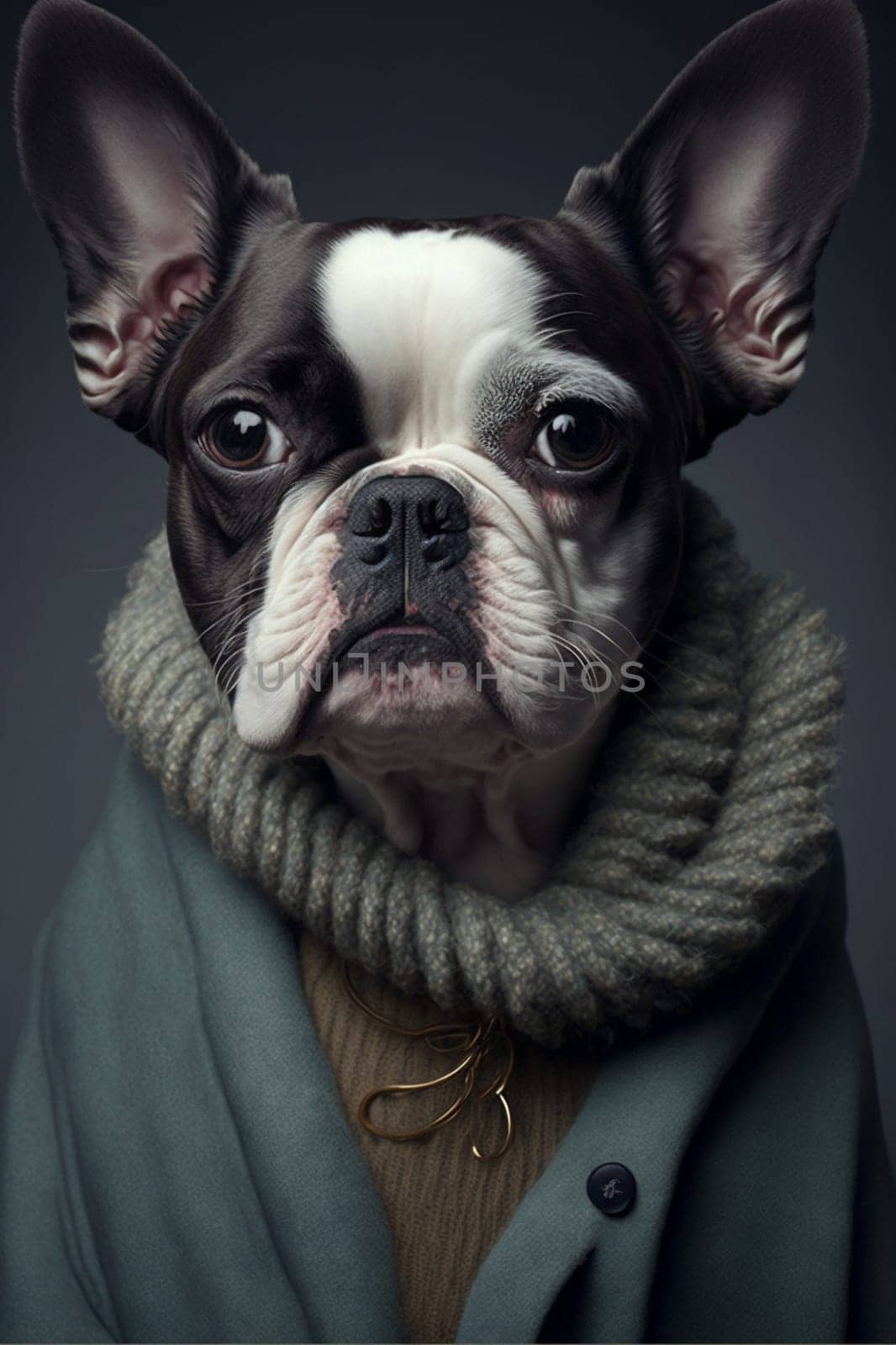 Beautifol dog with human clothes