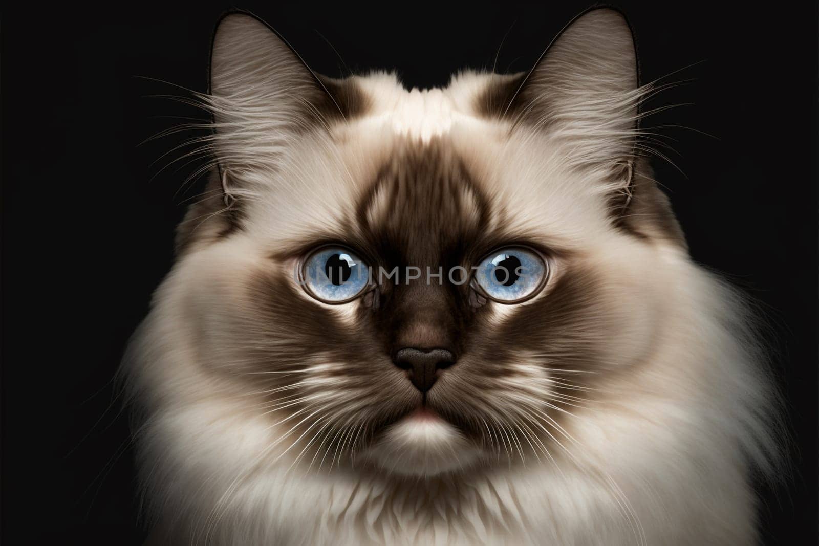 Cute birman cat portrait