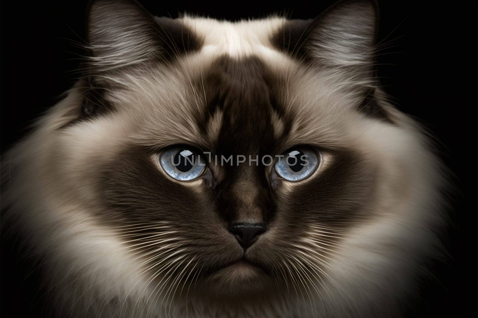 Cute birman cat portrait