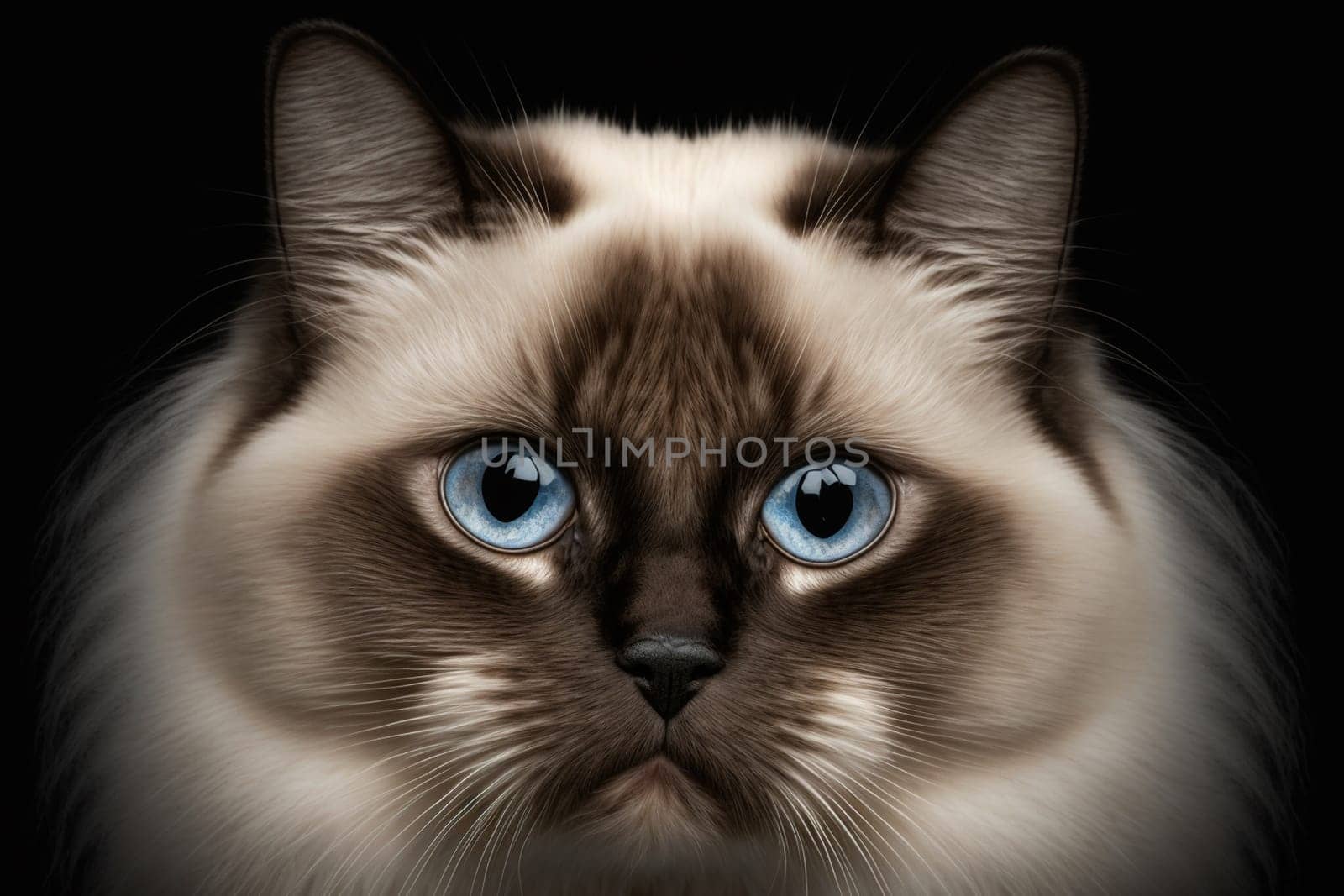 Cute birman cat portrait