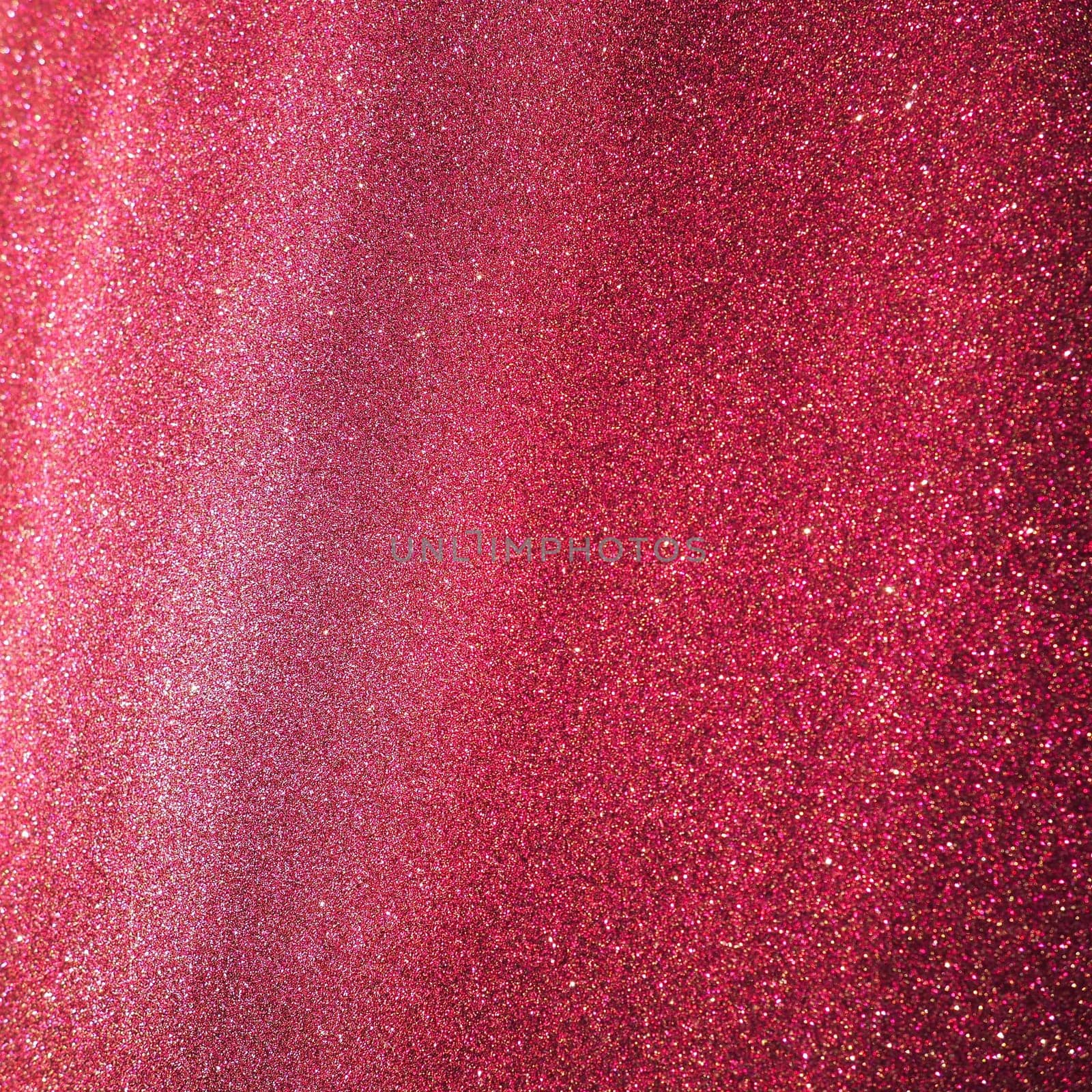 Bokeh light of pink glitters. Magenta glitter texture background. Sparkling glitter wrapping paper with sequins and sparkles. Festive purple bokeh and glitter. Diagonal stripes and waves.
