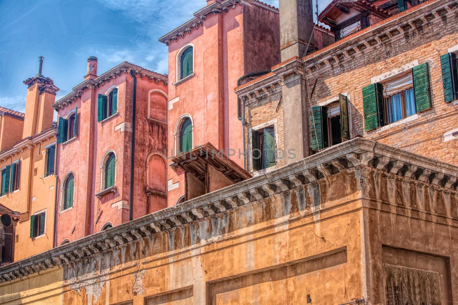 The buildings of Venice, Italy.