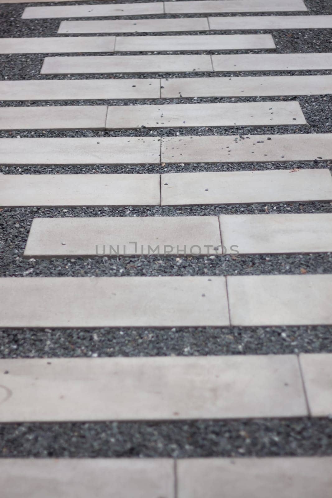 Path of plated stones in home garden, stock photo