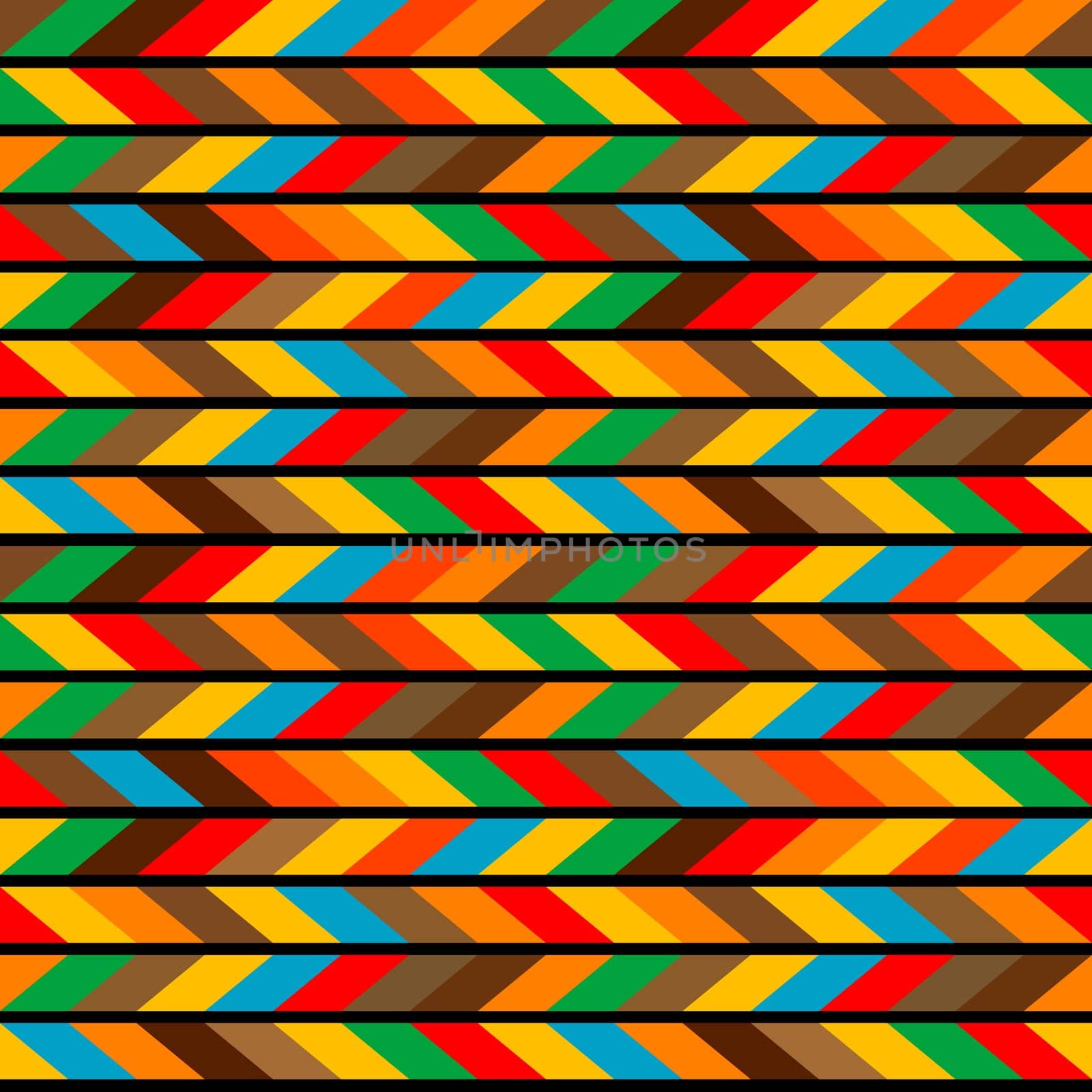 Colorful polygonal geometric seamless pattern. Zig zag style background