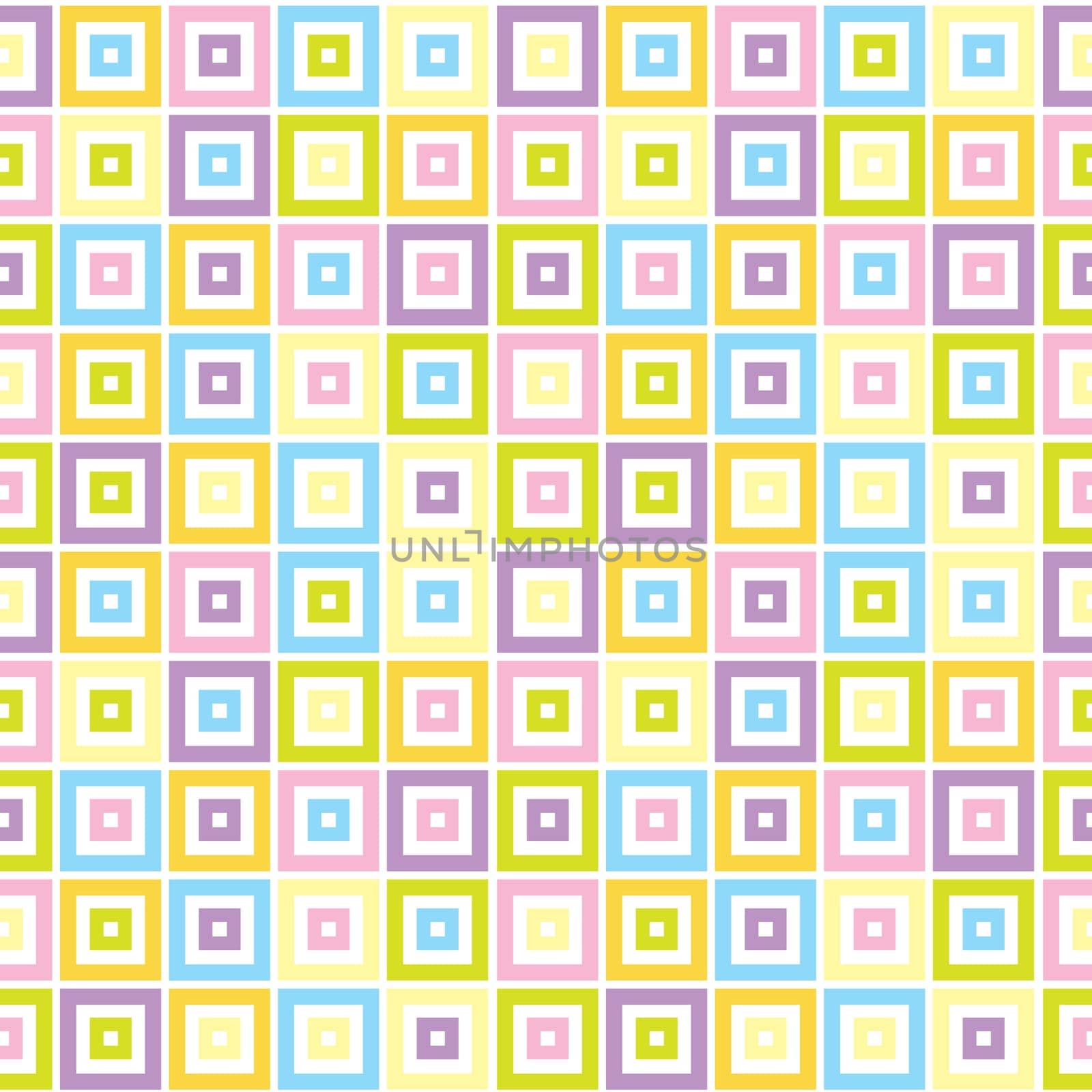Concentric squares. Colorful geometric seamless pattern.