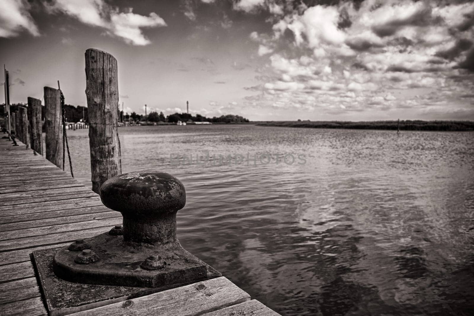 Zingster Strom river at the port of Zingst, Fischland-Darß peninsula, Mecklenburg-West Pomerania, Germany