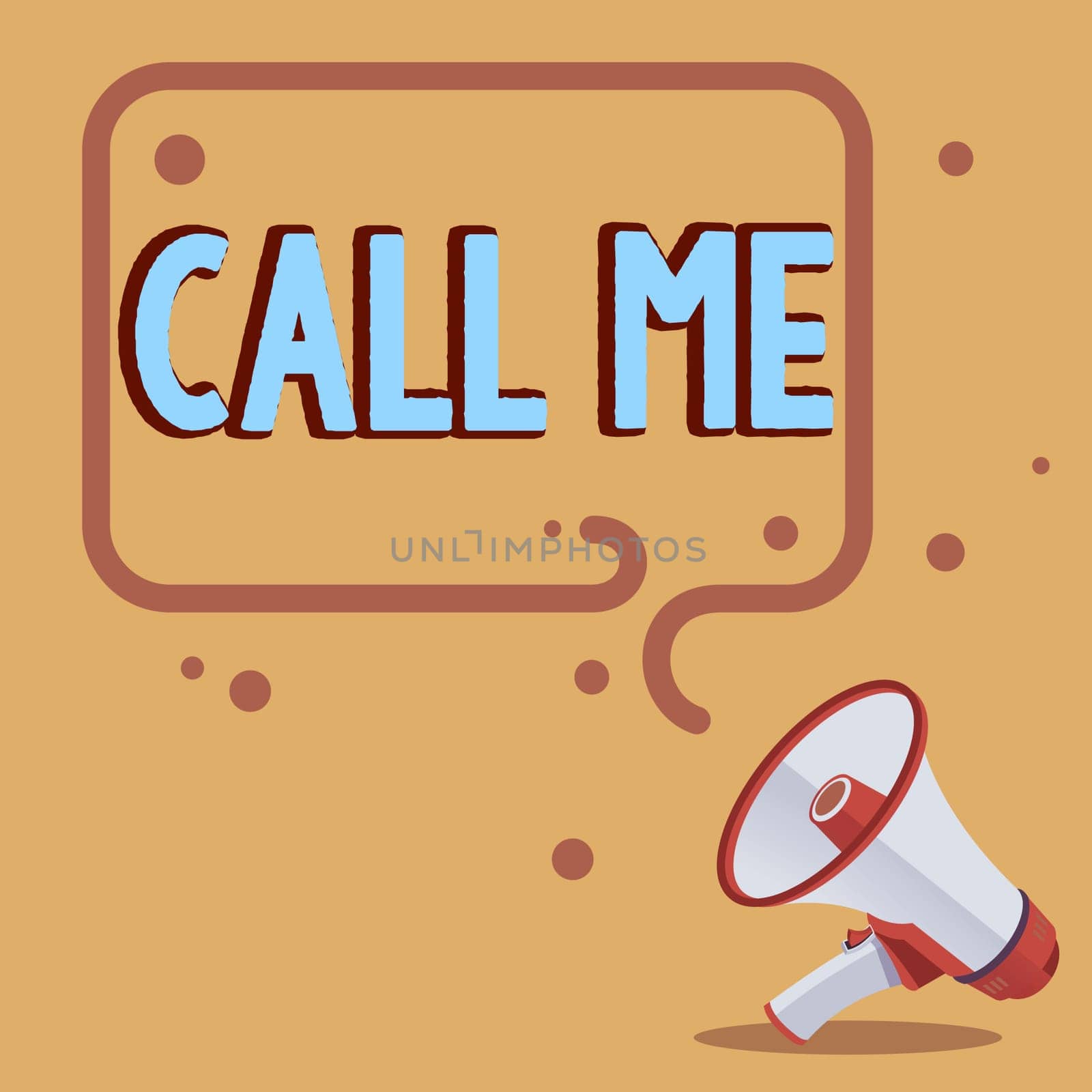 Conceptual display Call Me, Business showcase Asking for communication by telephone to talk about something