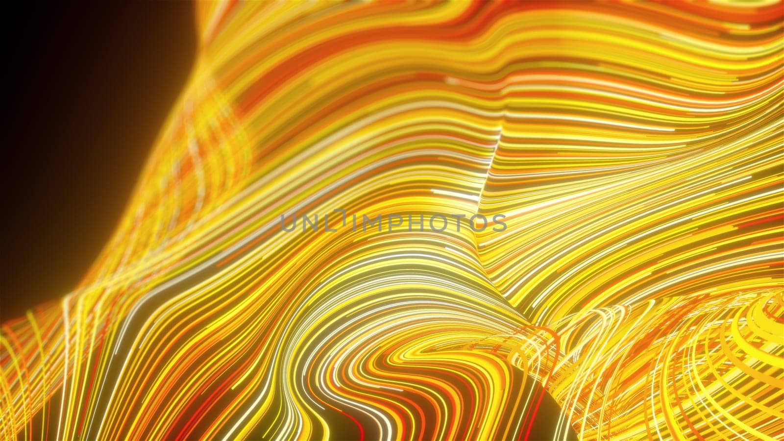 Stream lines. Computer generated 3d render