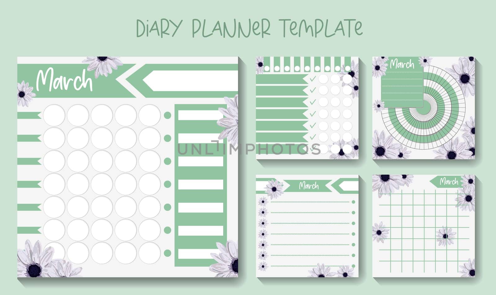 Minimalist planners. Bullet Journal. Cute and simple printable to do list. Business organizer page. Paper sheet.