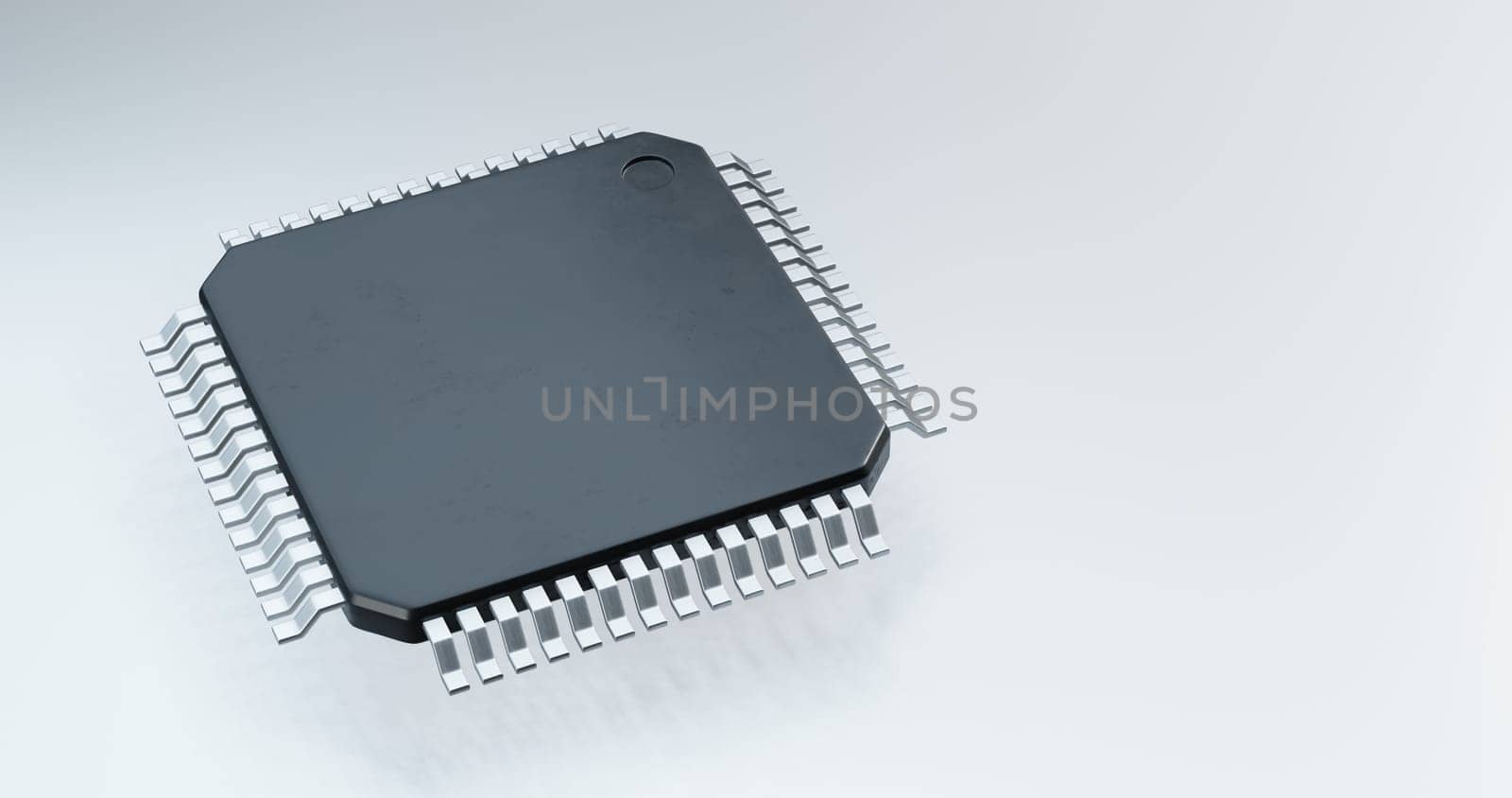3d render of microchip or semiconductor chip with countries flag for supply chain concept.