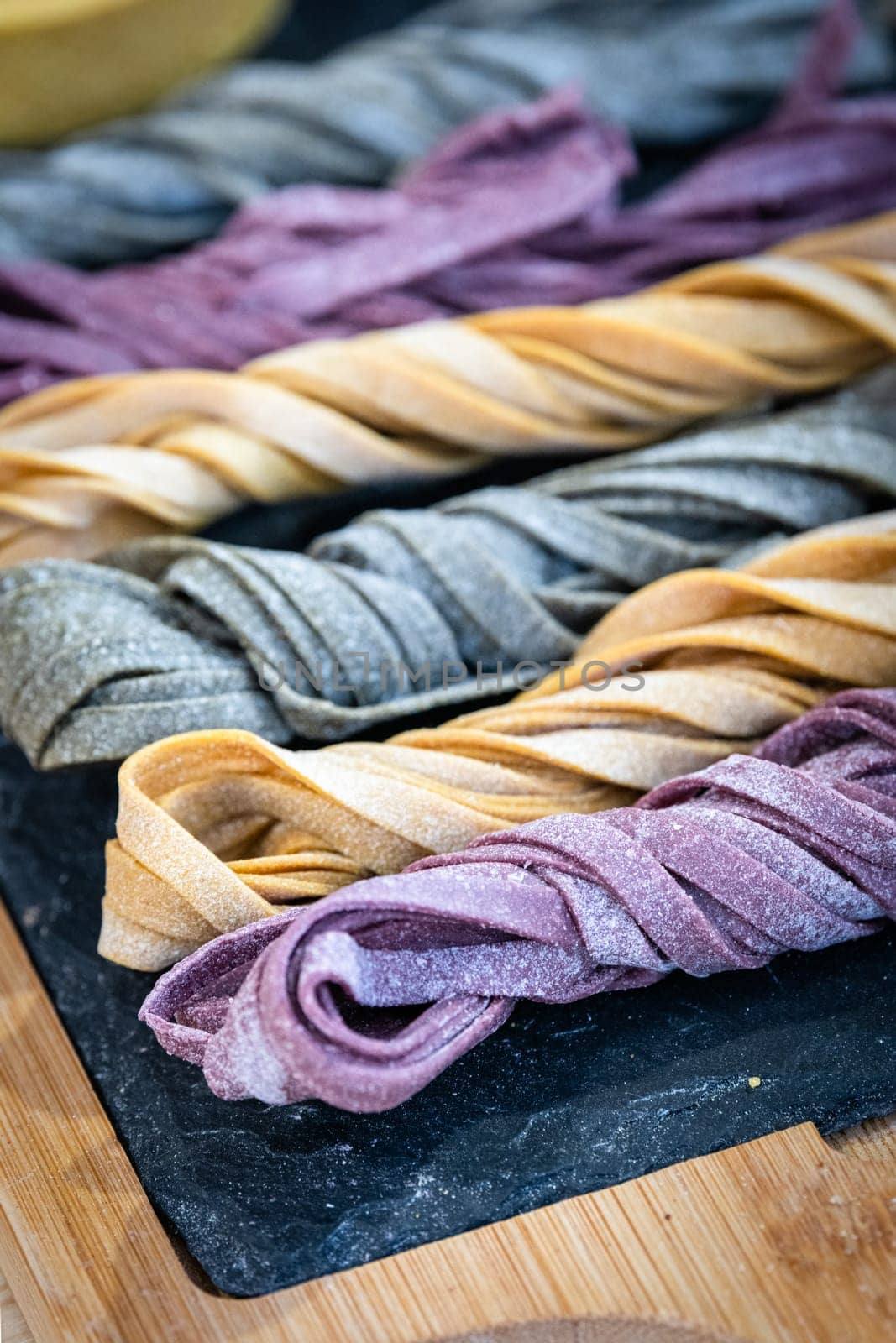 various variety of pastas ready for be cooked