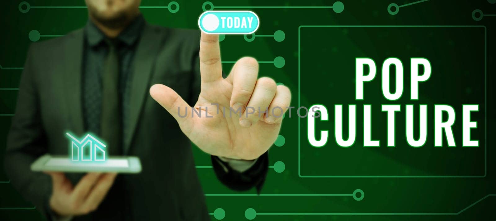 Handwriting text Pop Culture, Business showcase describes the lifestyle and tastes of the majority of mostly younger people