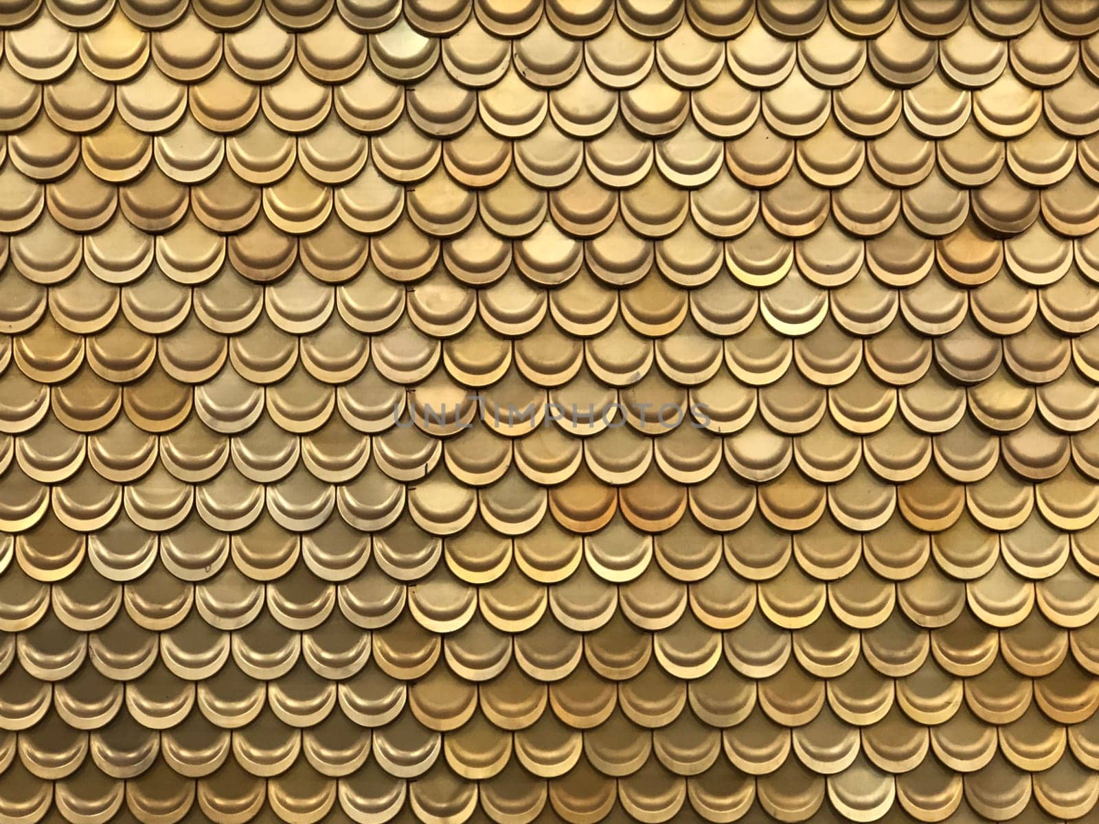 golden metal scales abstract Curve pattern background