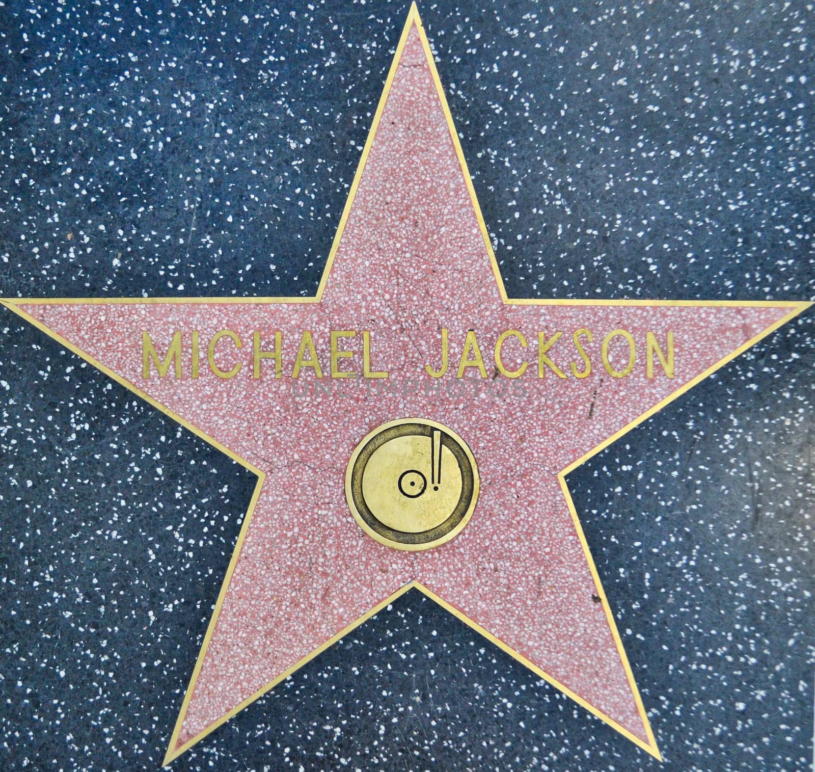 Los Angeles, United States, November 2013: Michael Jackson star on the walk of fame, hollywood boulevard in Los Angeles, USA.