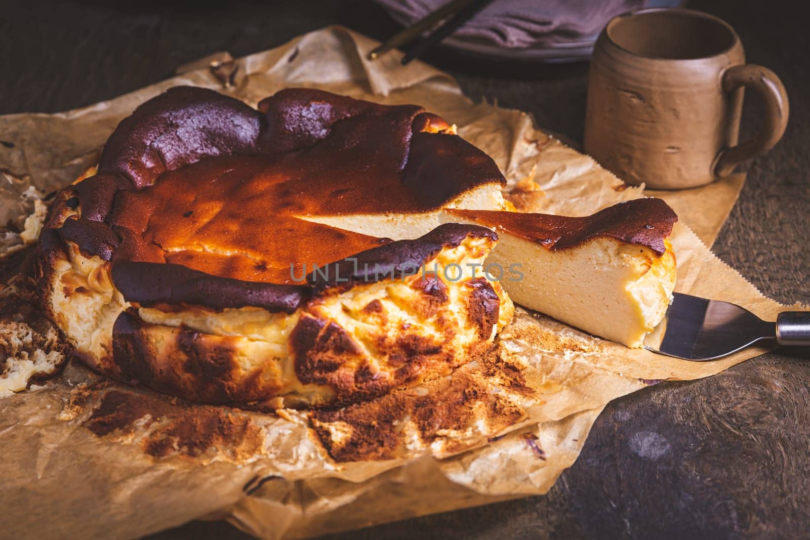 Homemade Basque Burnt Cheesecake (San Sebastian Basque Cheesecake). this is the cheesecake that wants to get burnt and cracked.
