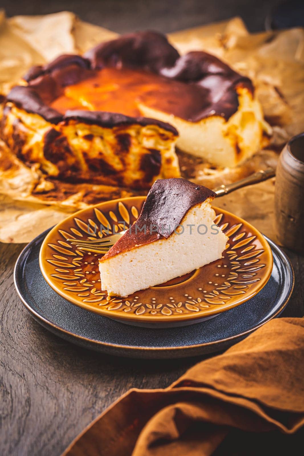 Homemade Basque Burnt Cheesecake (San Sebastian Basque Cheesecake). this is the cheesecake that wants to get burnt and cracked.