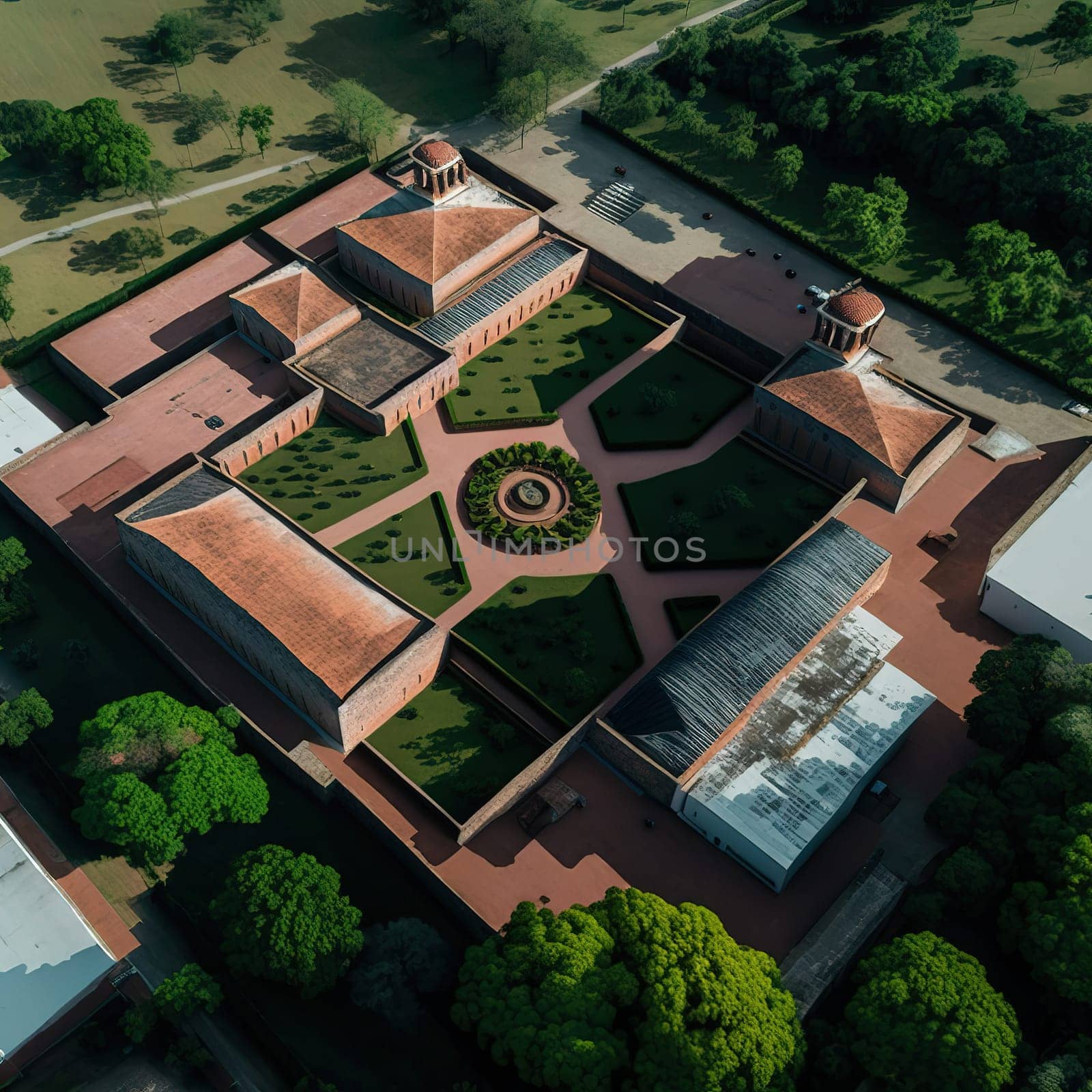 This painting depicts the grandeur and significance of the National Culture Museum located in Karfakao, a major tourist attraction in Benin. The image is generated with the use of an AI.