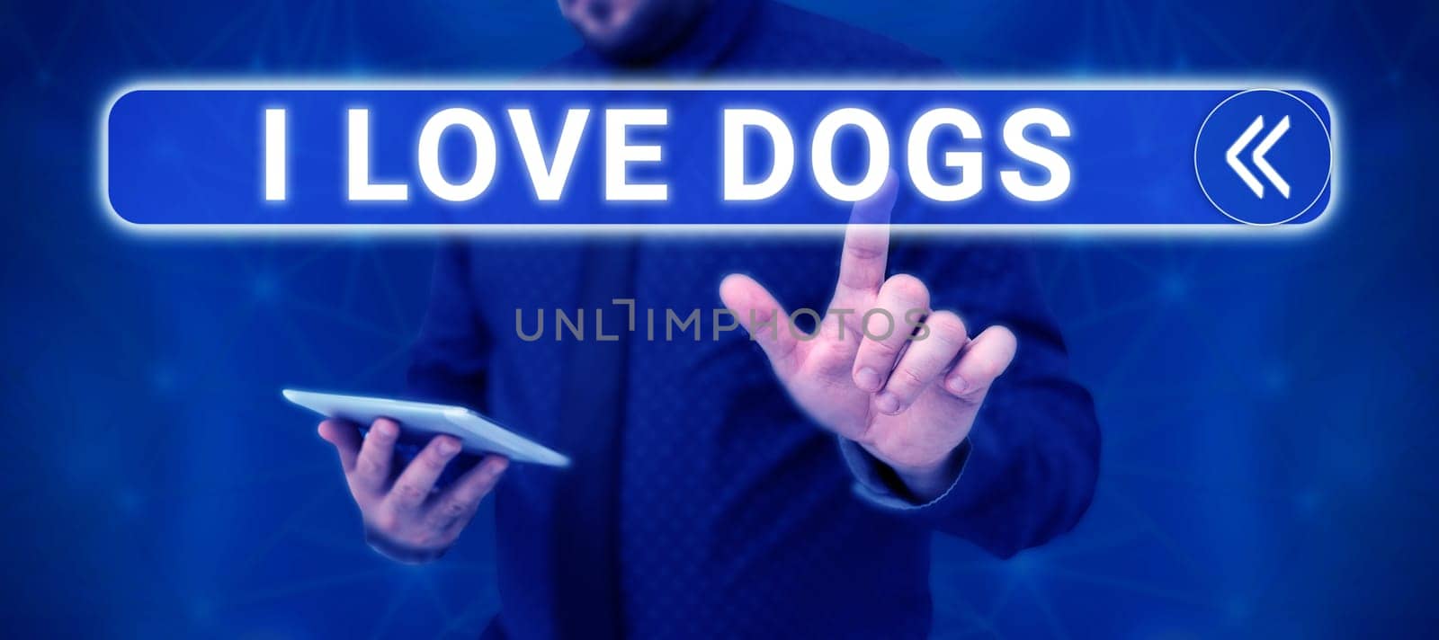 Handwriting text I Love Dogs, Word for Have good feelings towards canines To like pets animals