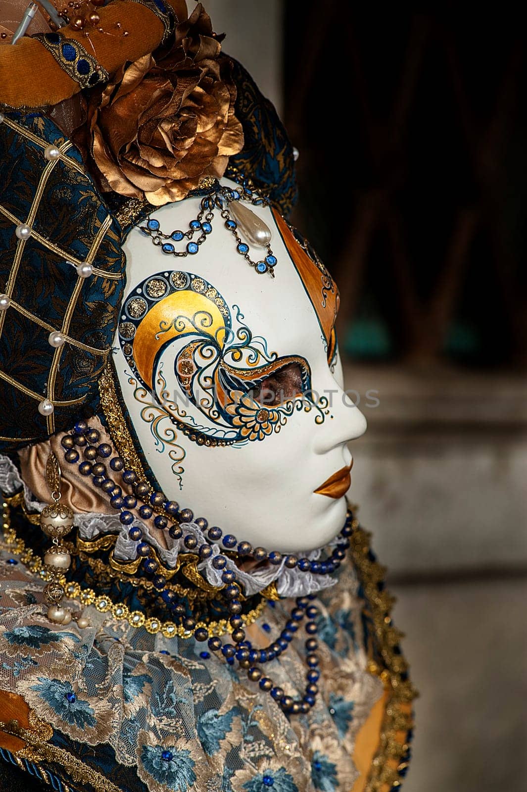 VENICE, ITALY - Febrary 5 2018: The masks of the Venice carnival 2018.
