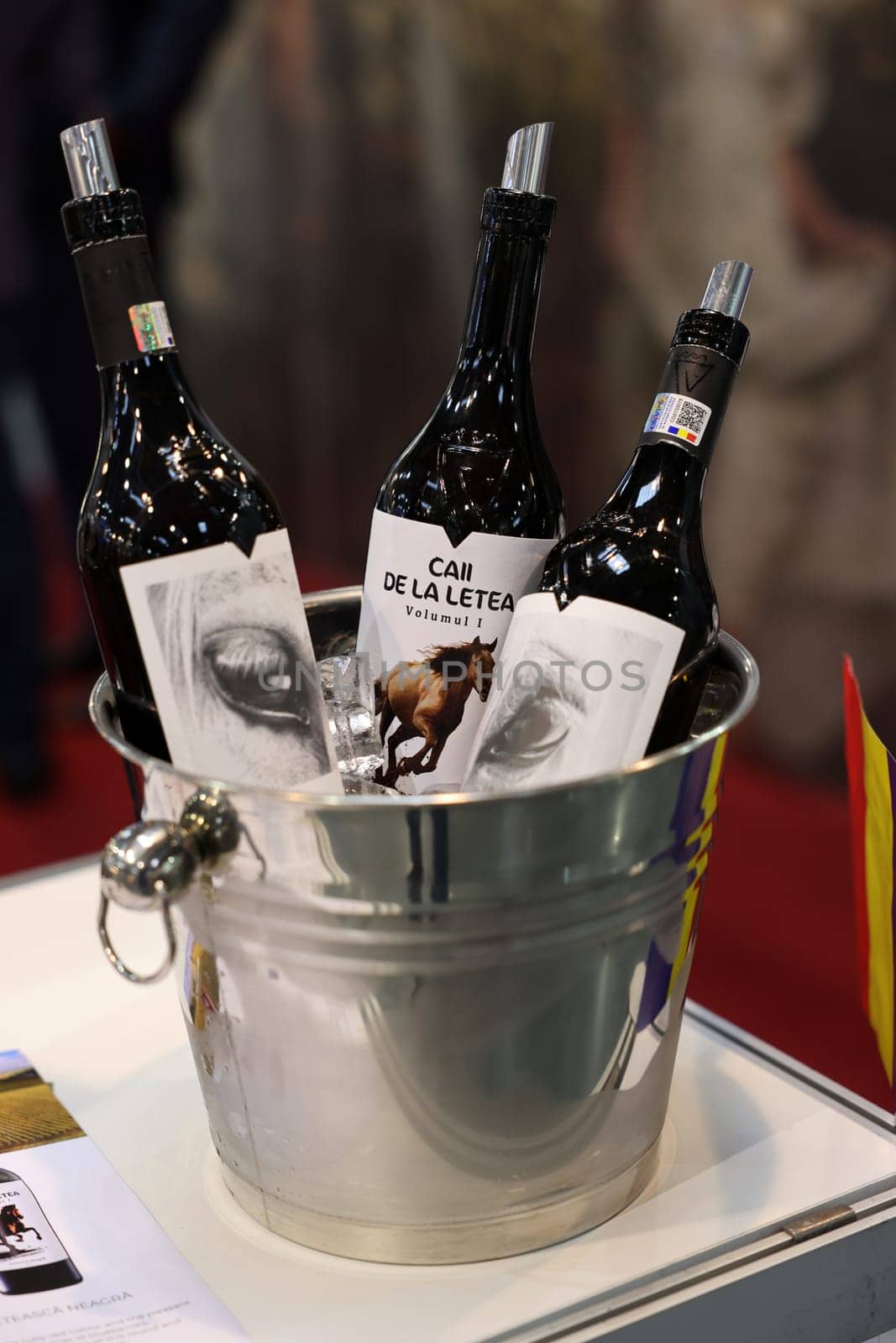 Cracow, Poland - November 17, 2022: International Wine Trade Fair ENOEXPO in Cracow. Producers of wine from all around the world meet the importers distributors and representatives.
