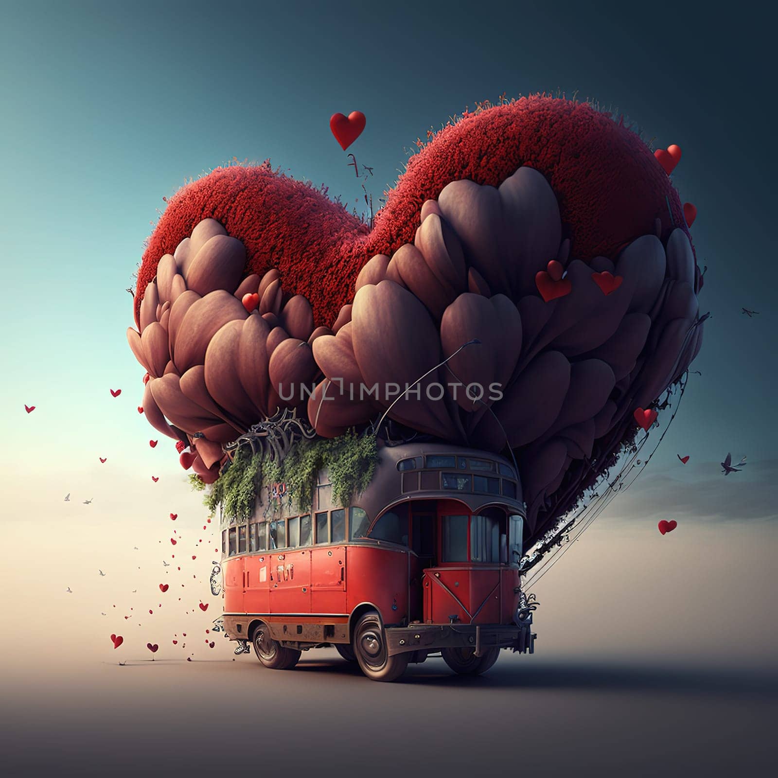 A high-definition image of a cute background filled with colorful flowers, symbolizing love and romance. The image is generated with the use of an AI.