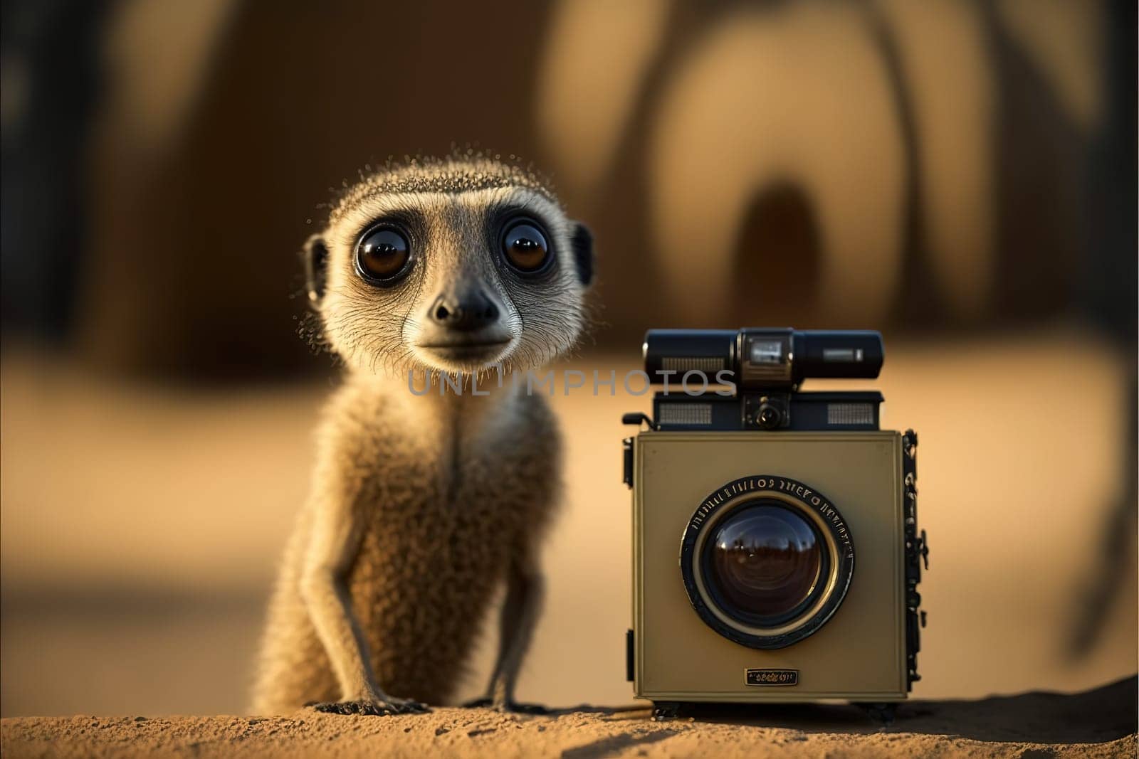 Camera and a meerkat.