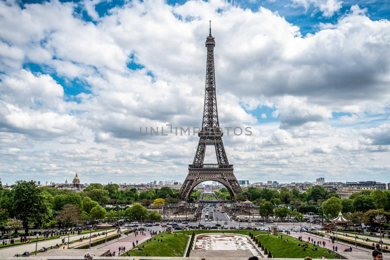 View of the Eiffel Tower from Trocadero Garden, Paris, France