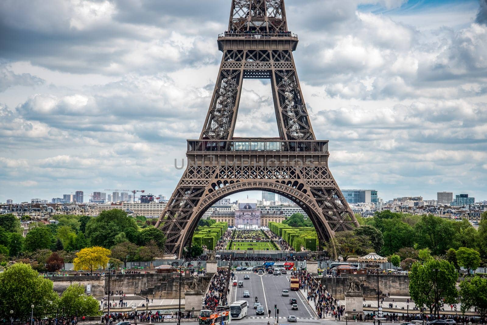 View of the Eiffel Tower from Trocadero Garden, Paris, France