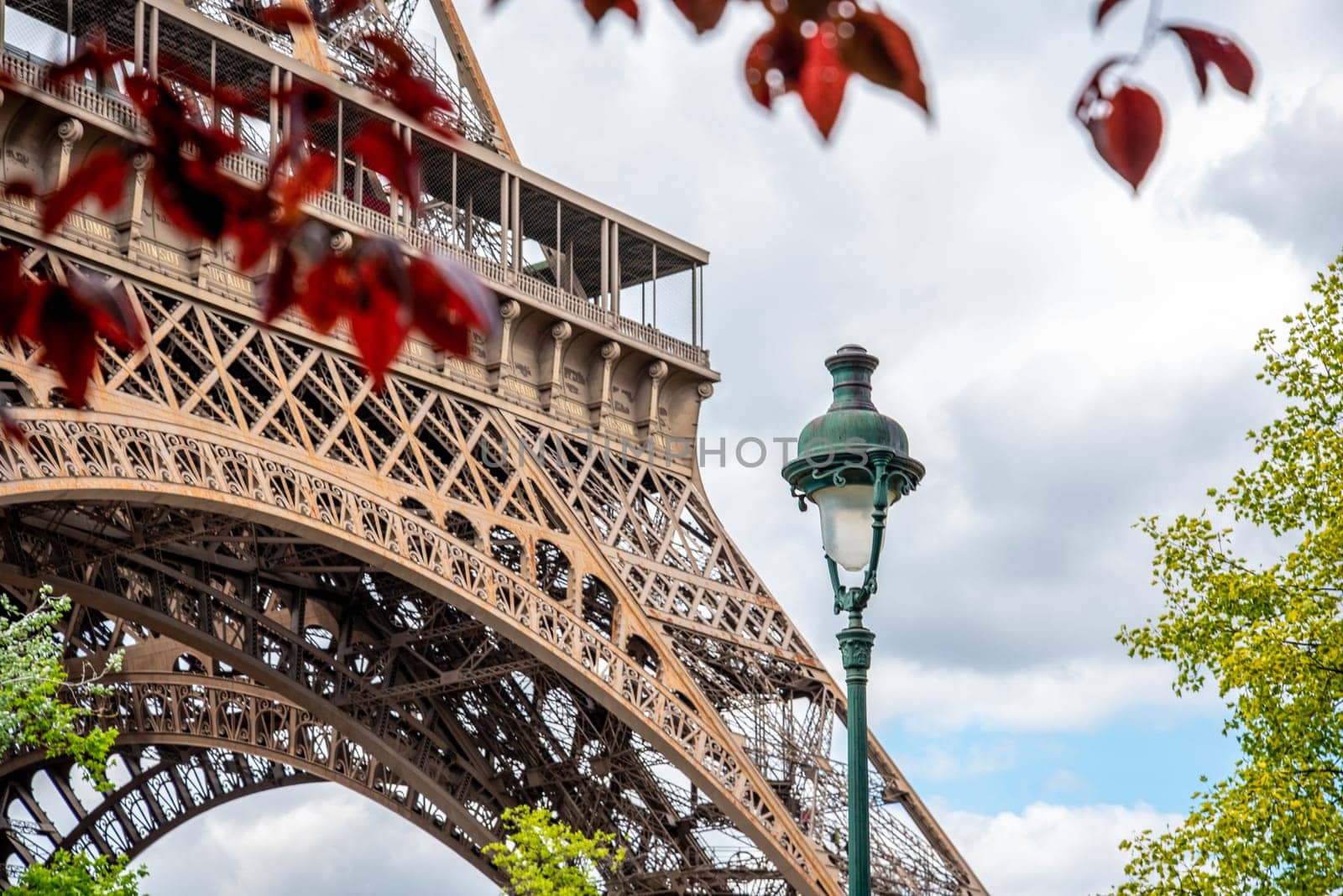 View of the Eiffel Tower in Summer, Paris, France