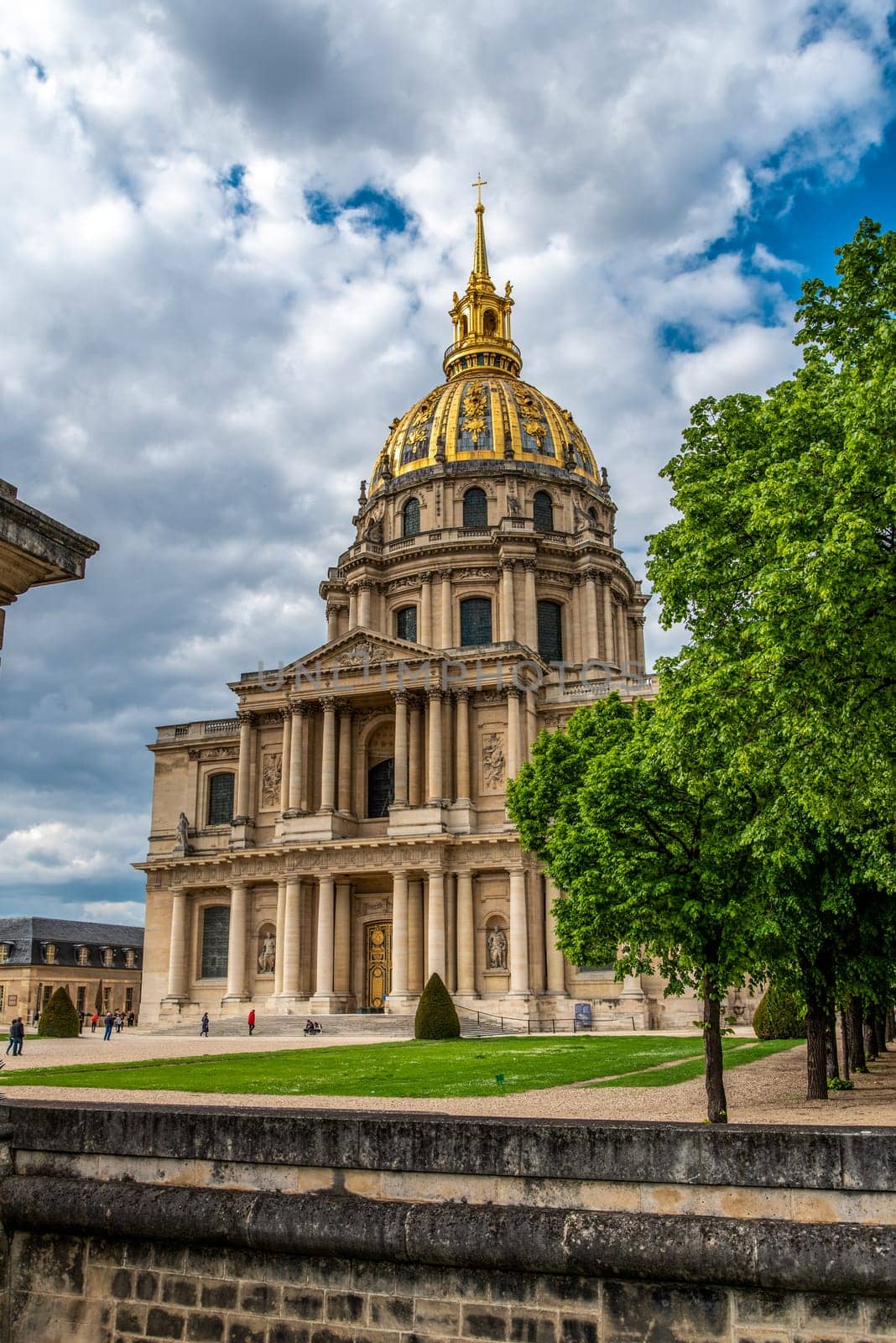 Famous Dome des Invalides with the tomb of Napoleon inside, Paris, France