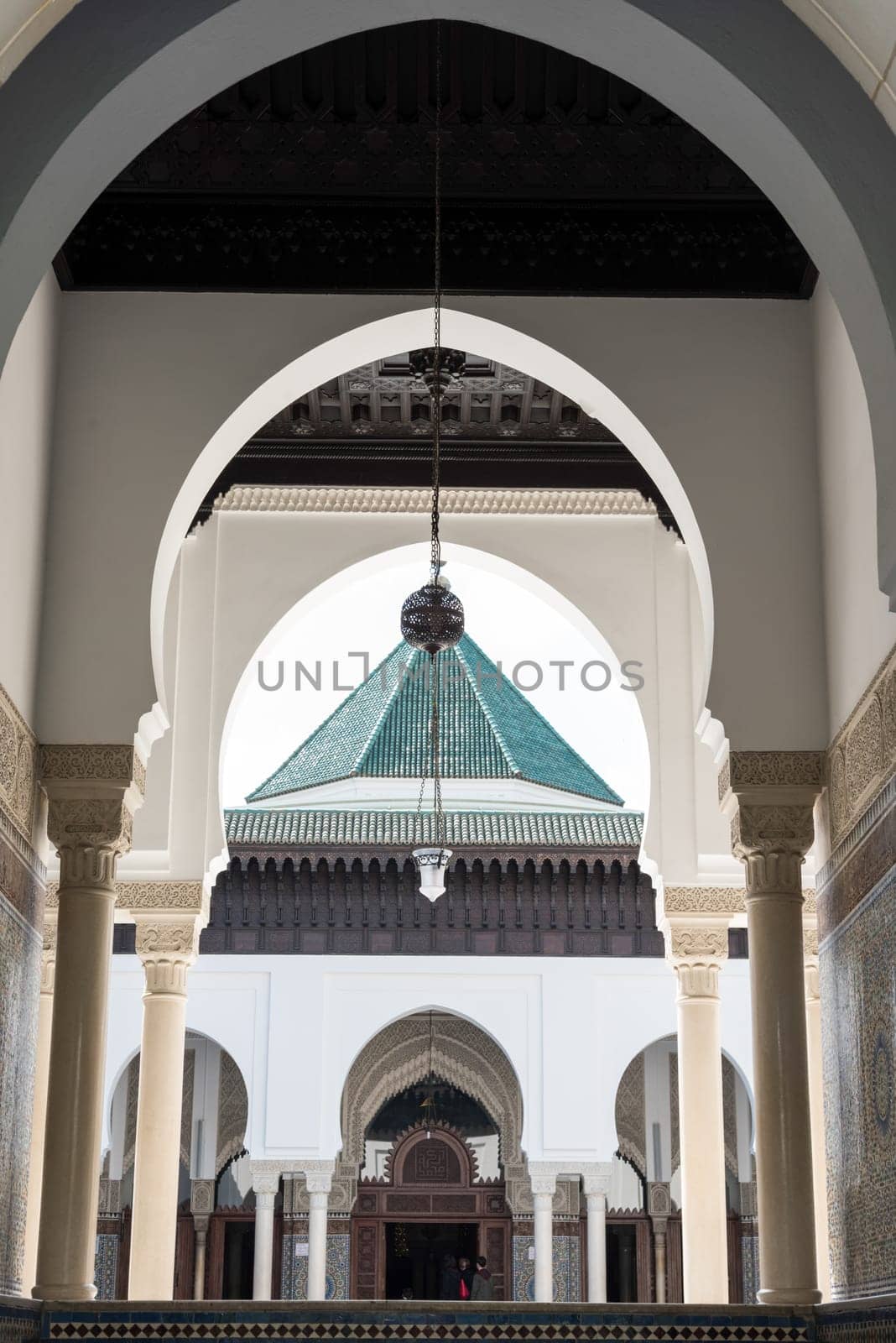 Entrance to a court of the Grande Mosquee de Paris, France