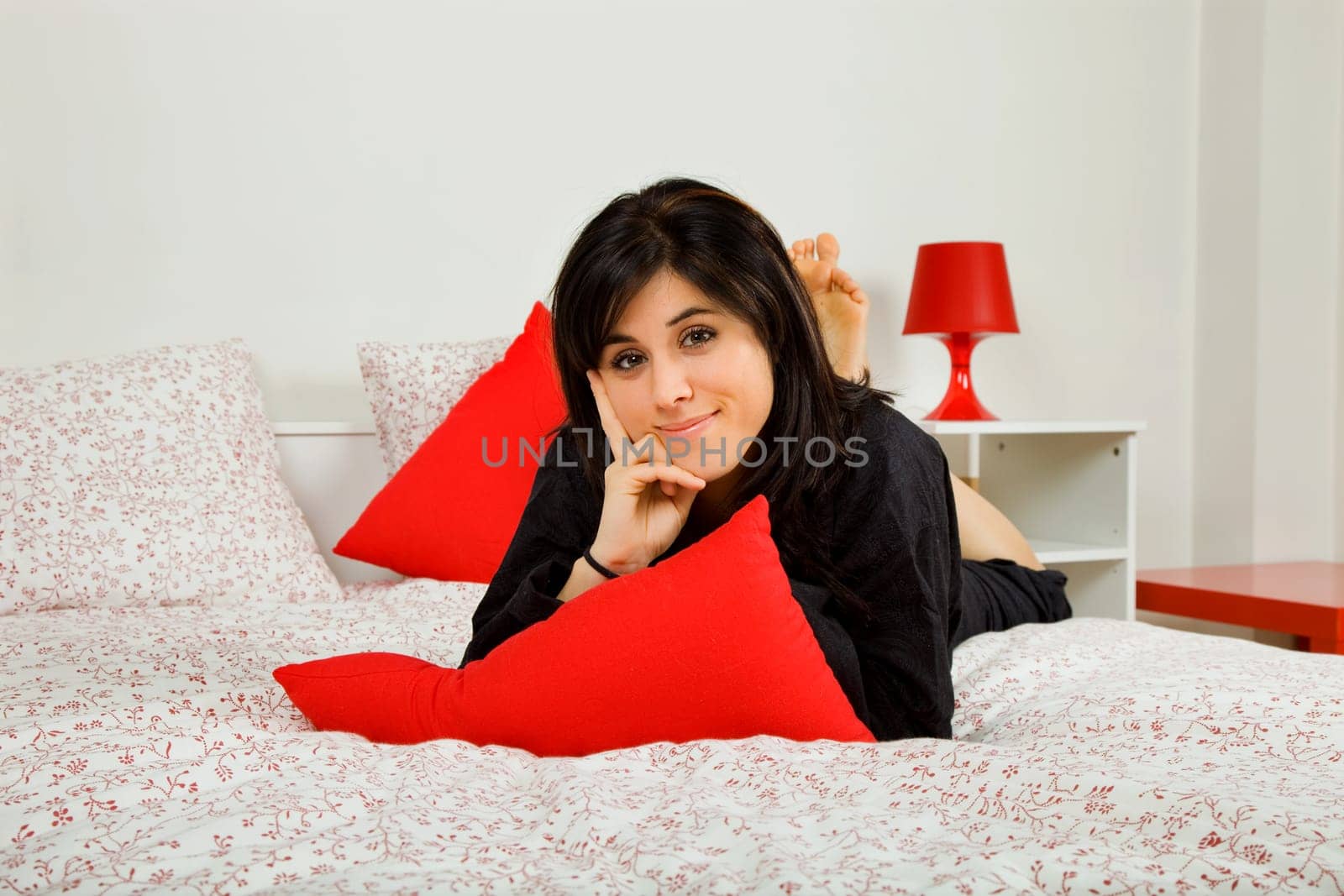 young beautiful sensual woman in bed