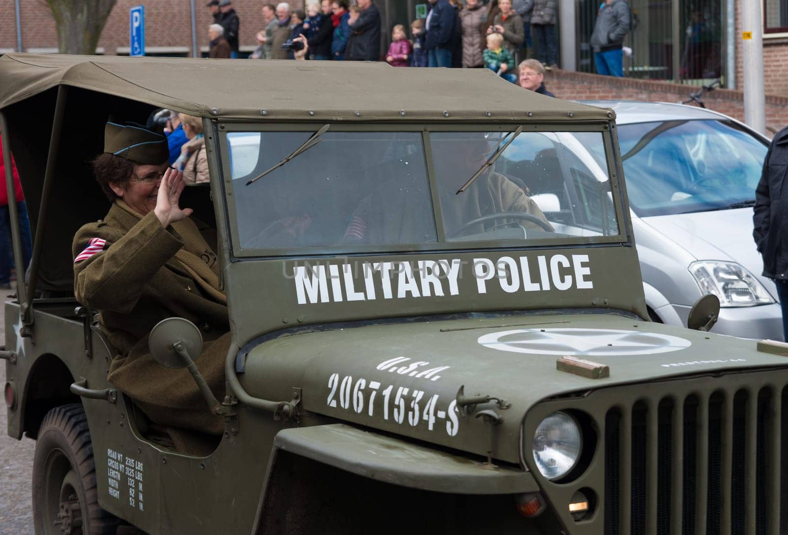 Military parade by "keep them rolling"", a foundation who maintains military vehicles with the purpose of keeping the 2nd WW memories alive"