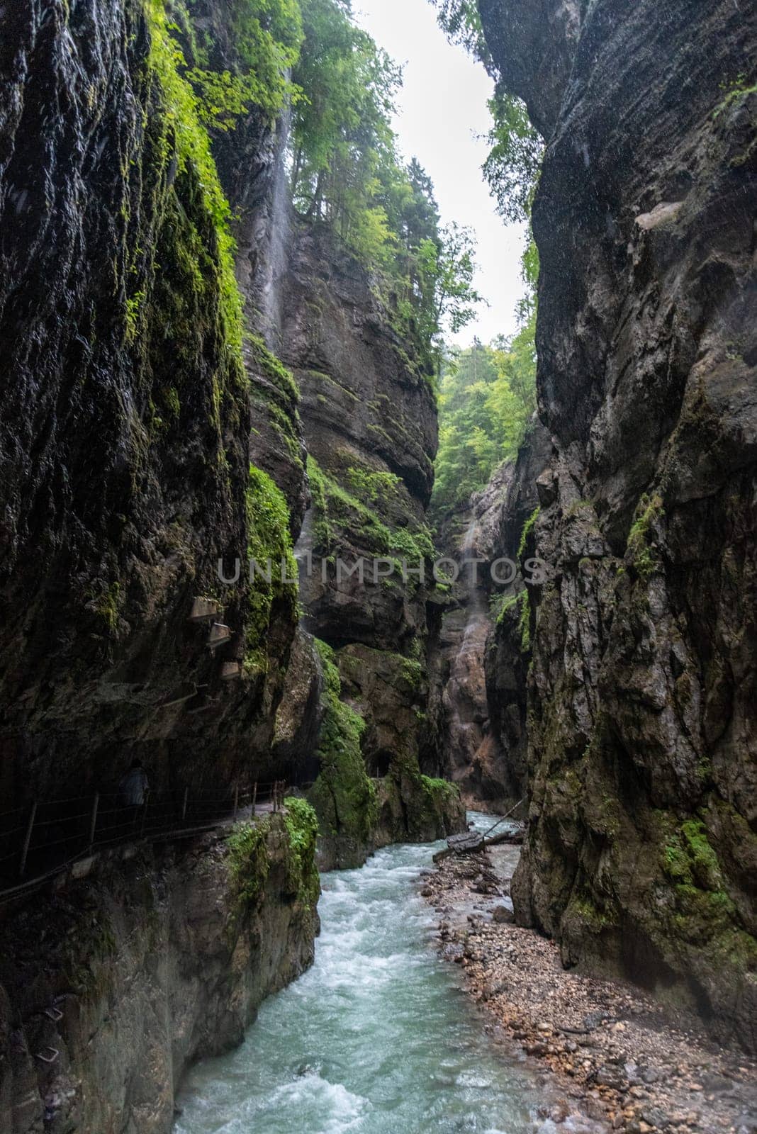 Scenic Partnach gorge near Garmisch-Partenkirchen in the Bavarian alps, Germany