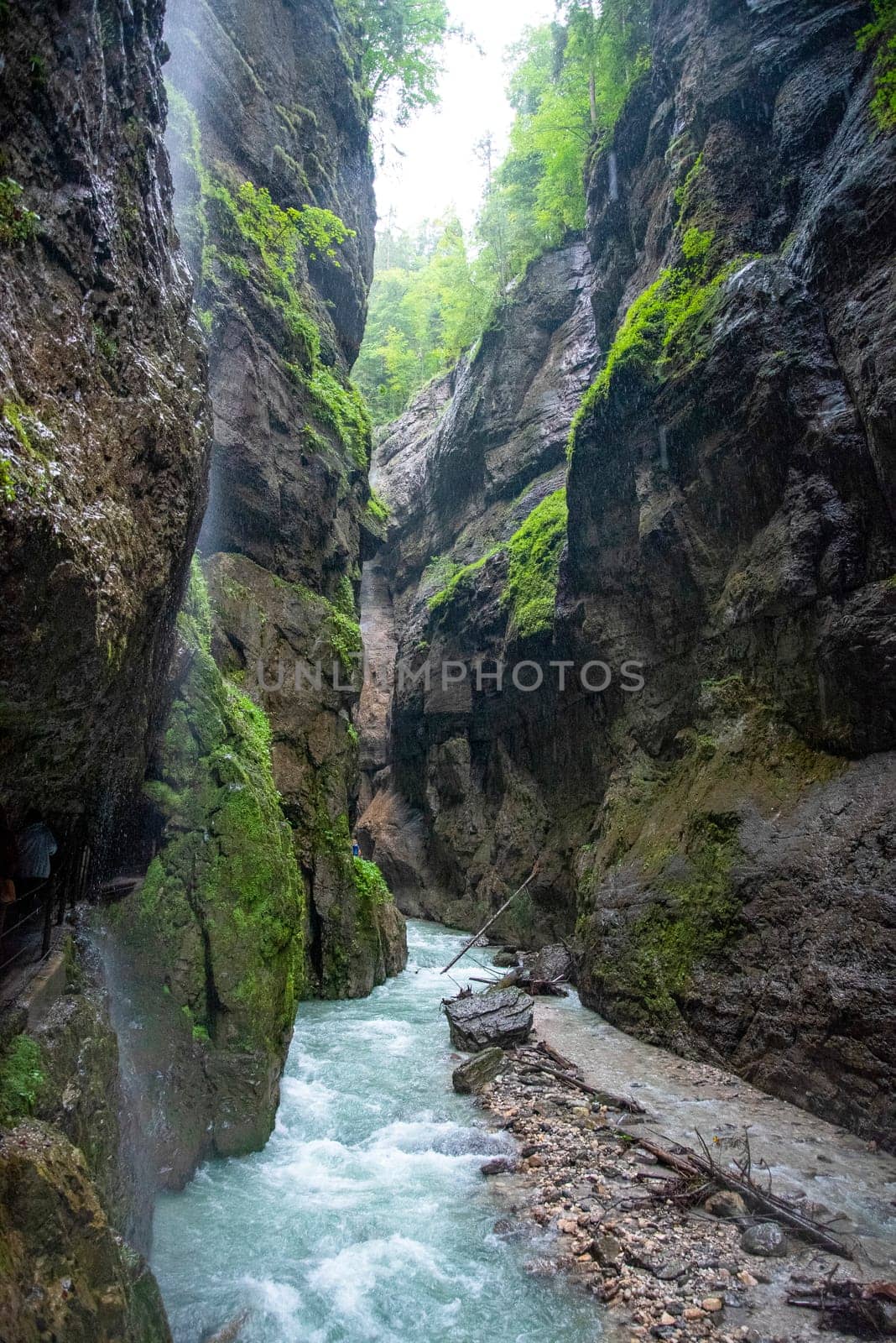 Scenic Partnach gorge near Garmisch-Partenkirchen in the Bavarian alps, Germany